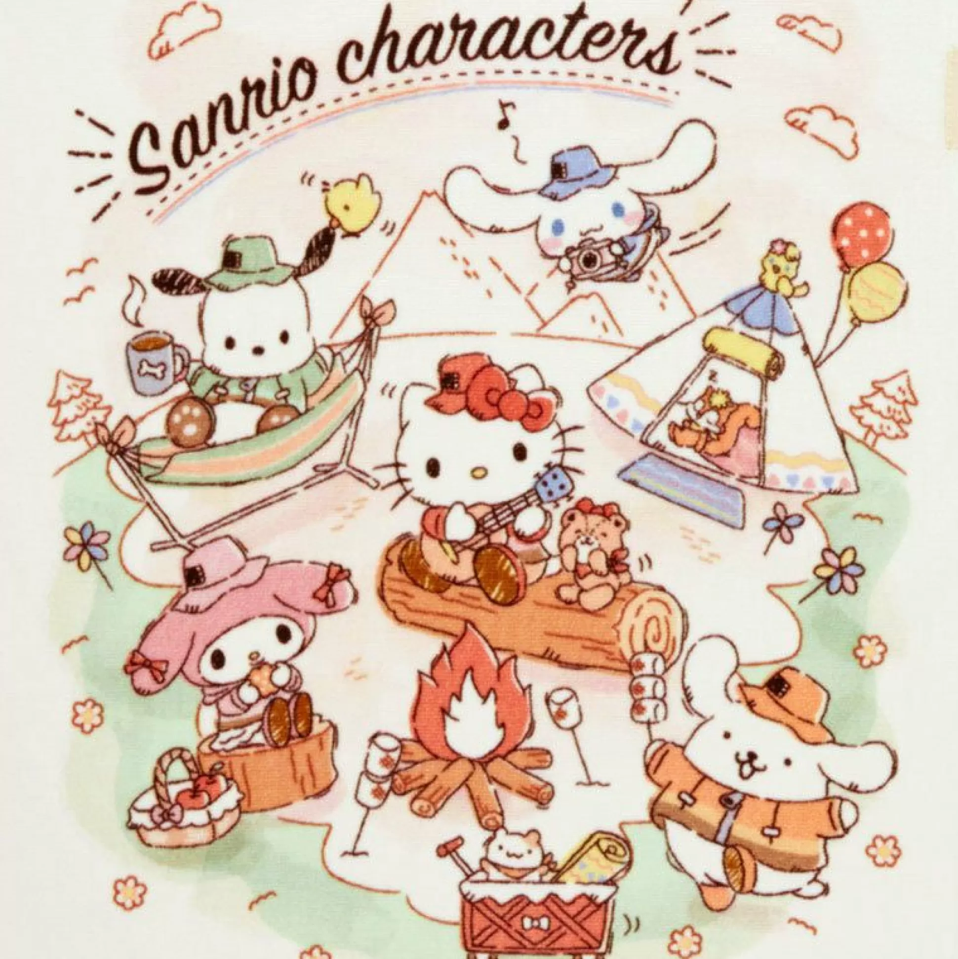 Characters Hand Towel (Cute Camp Series)^Japan Original Hot