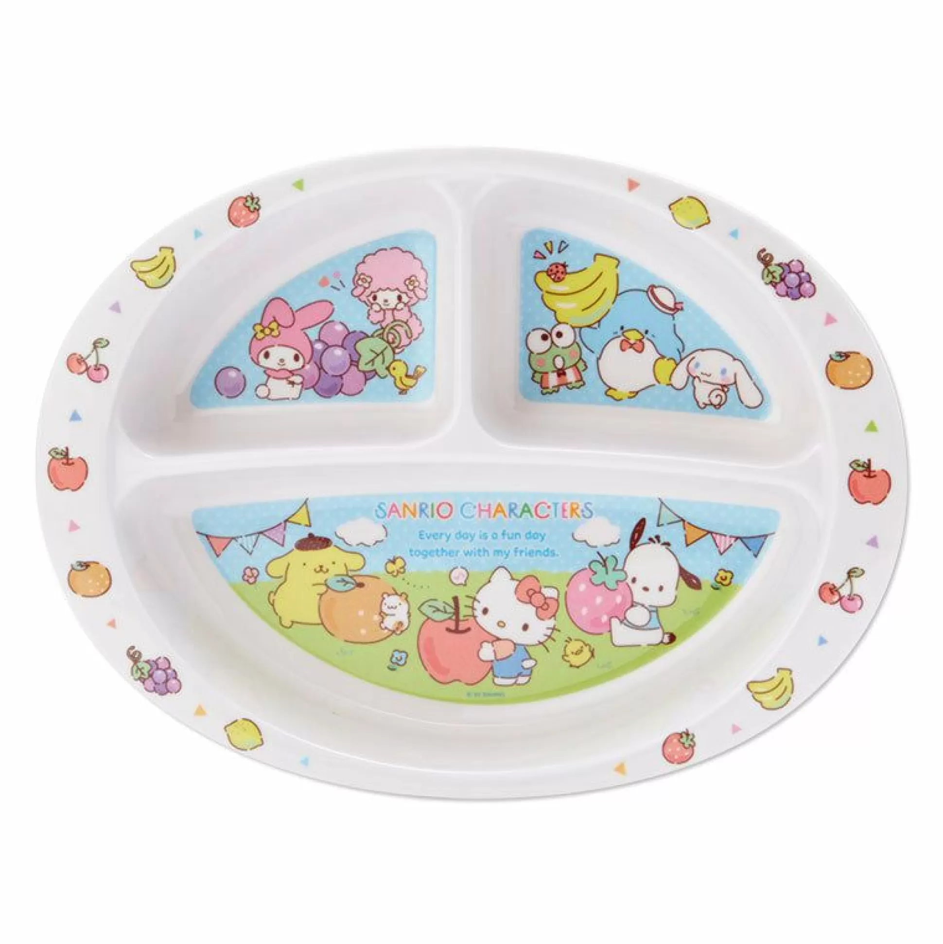 Characters Melamine Divided Plate^Japan Original New