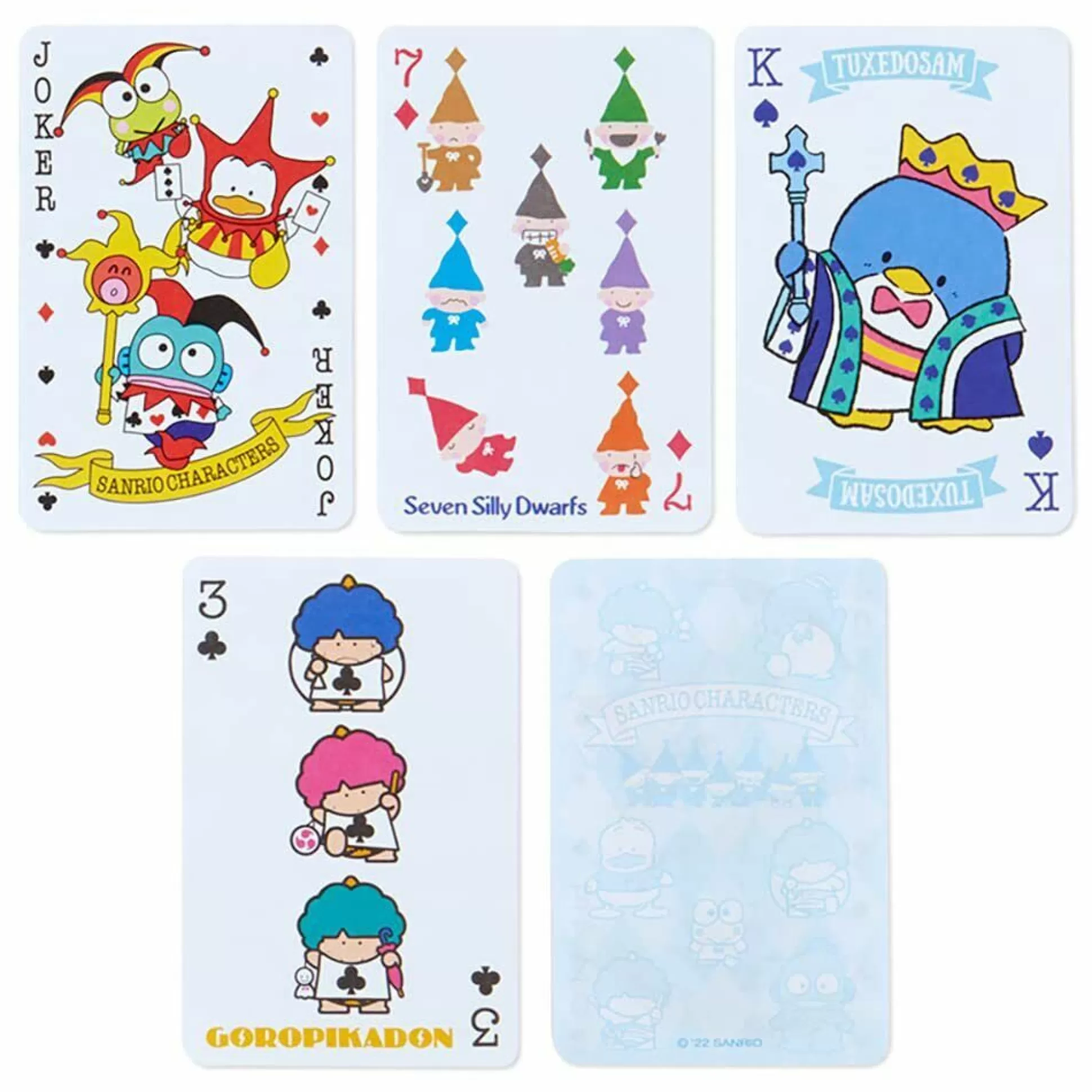 Characters Playing Card Memo Pad (Blue Mix)^Japan Original Cheap