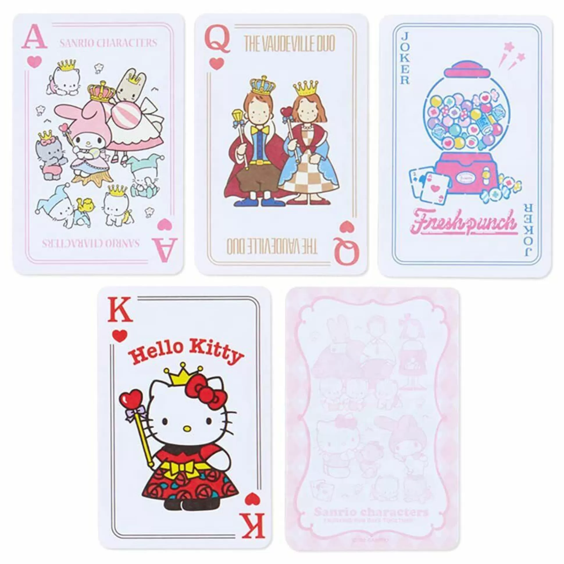 Characters Playing Card Memo Pad (Pink Mix)^Japan Original New