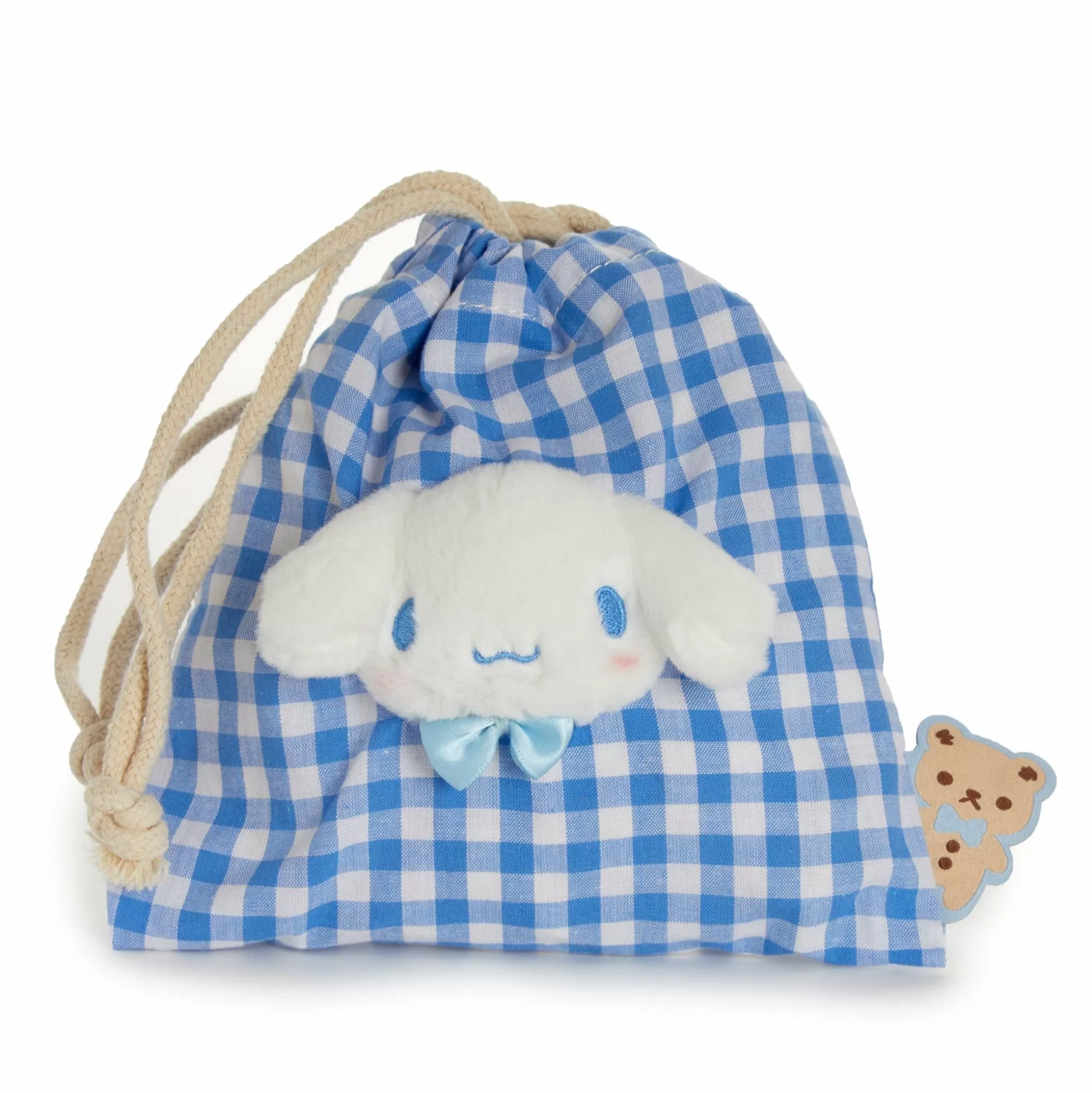 Cinnamoroll Drawstring Pouch (Gingham Cafe Series)^NAKAJIMA CORPORATION Flash Sale