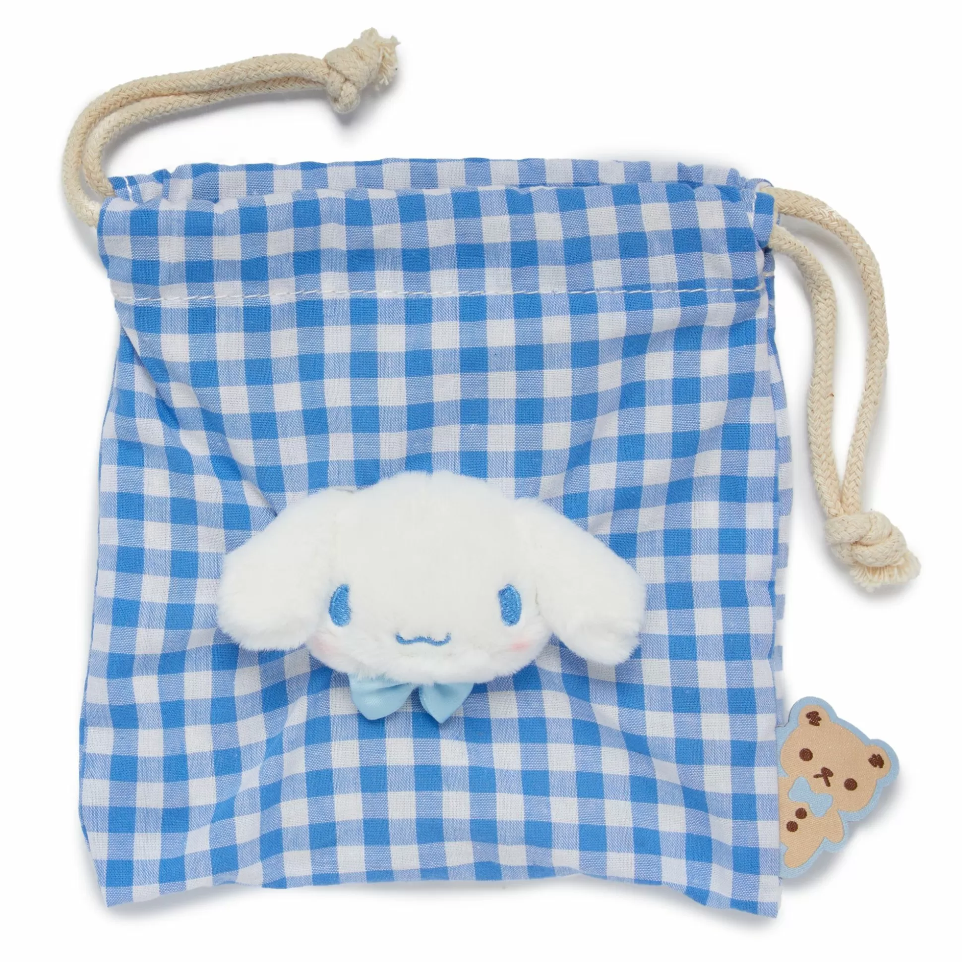 Cinnamoroll Drawstring Pouch (Gingham Cafe Series)^NAKAJIMA CORPORATION Flash Sale