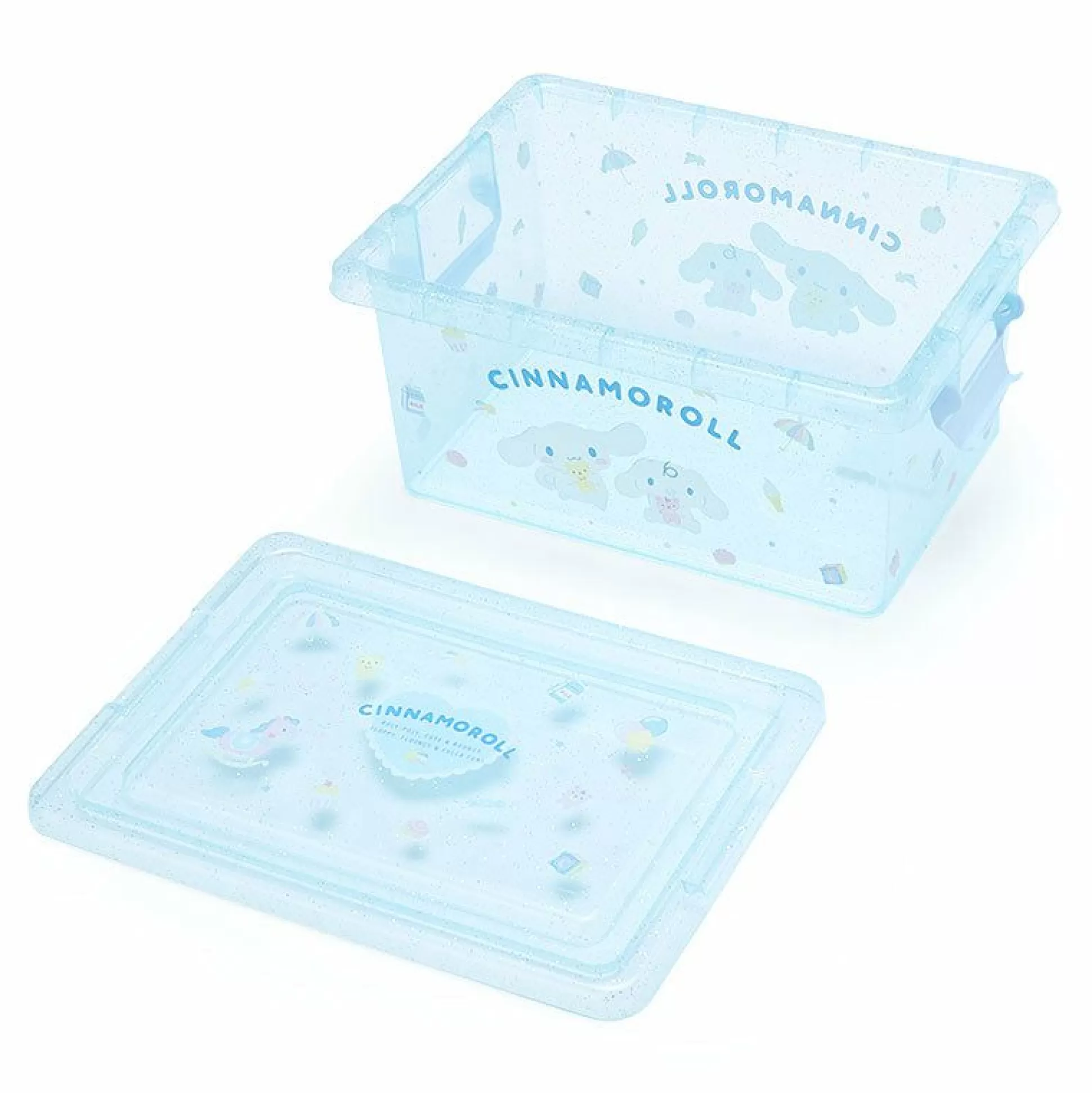 Cinnamoroll Glitter Snap Storage Box^Japan Original New