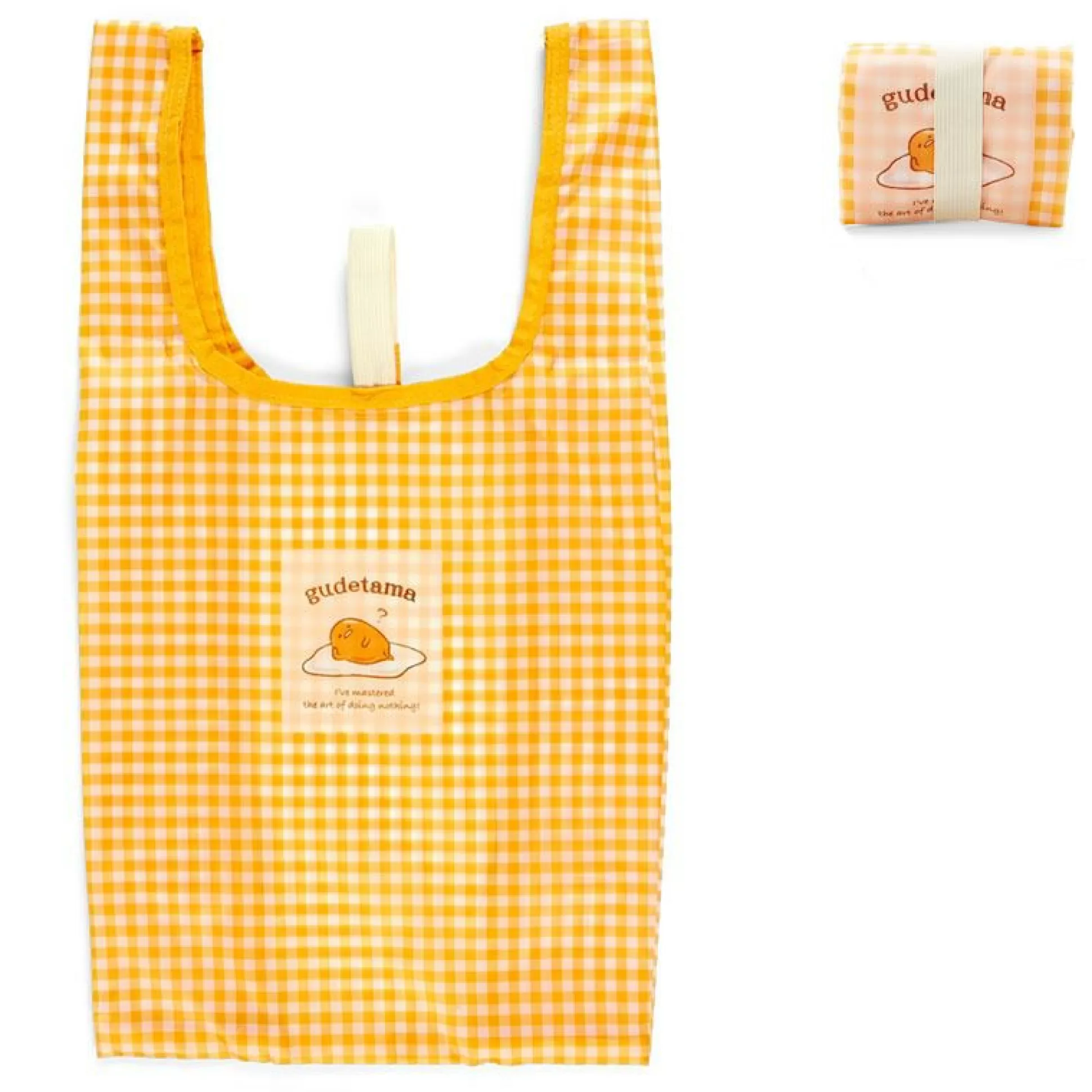 Gudetama Gingham Reusable Tote Bag^Japan Original Best