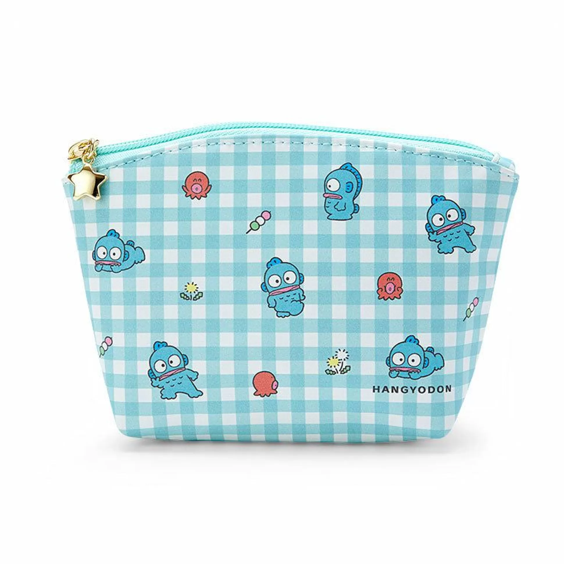 Hangyodon Gingham Zipper Pouch^Japan Original Best