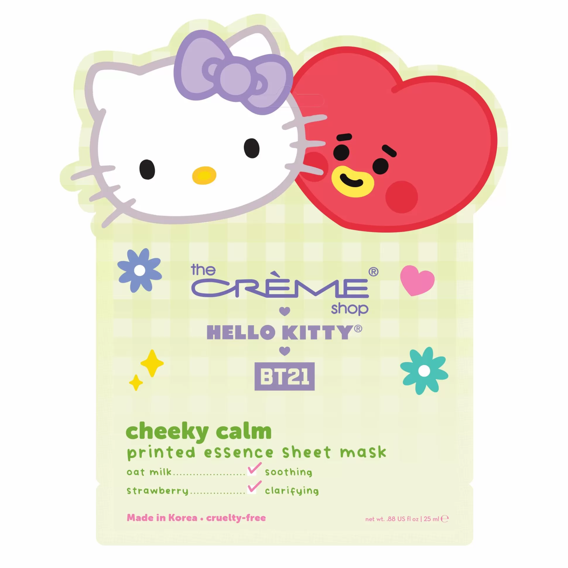 Hello Kitty & Bt21 Cheeky Calm Printed Essence Sheet Mask^The Crème Shop Fashion