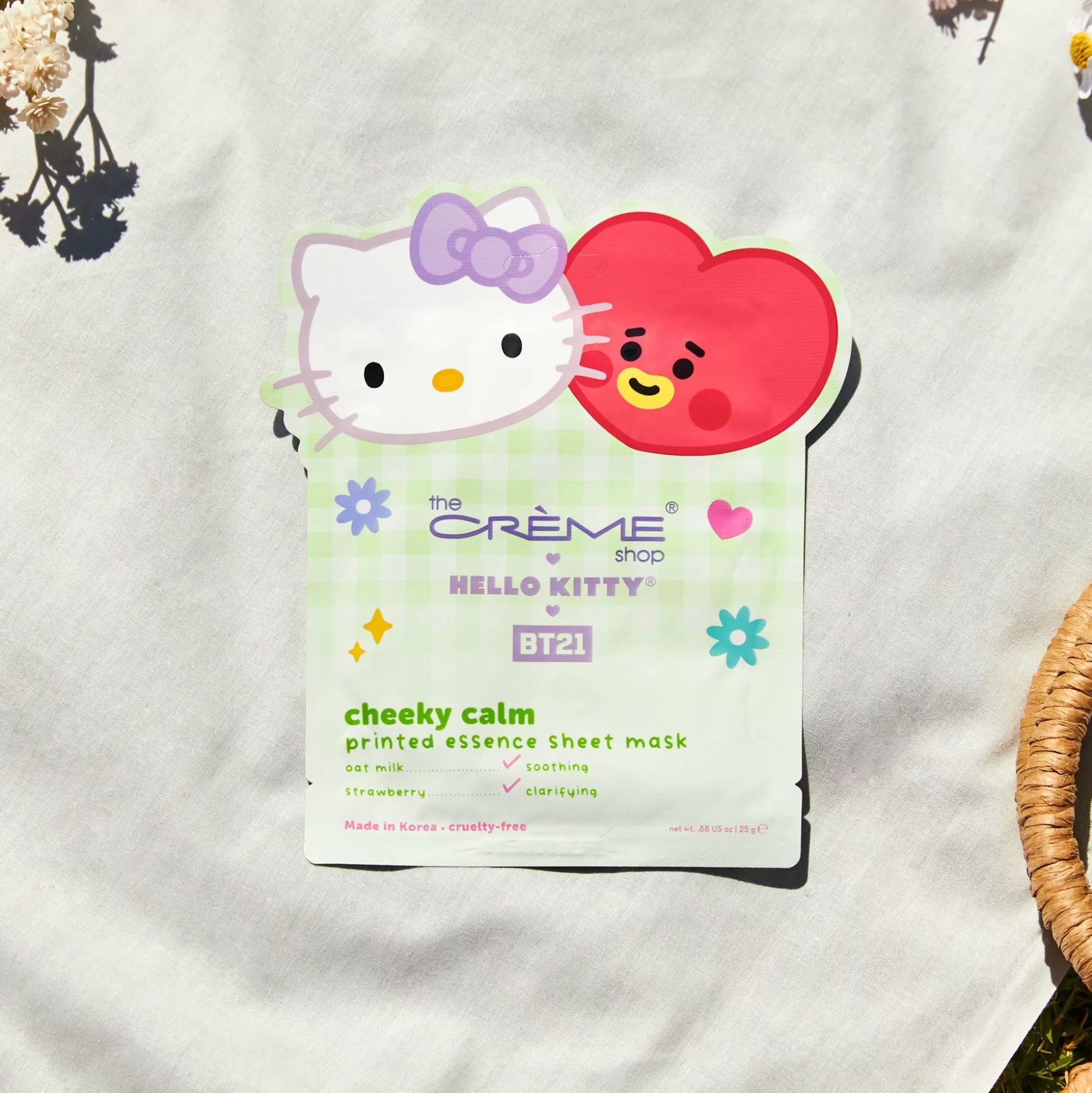 Hello Kitty & Bt21 Cheeky Calm Printed Essence Sheet Mask^The Crème Shop Fashion