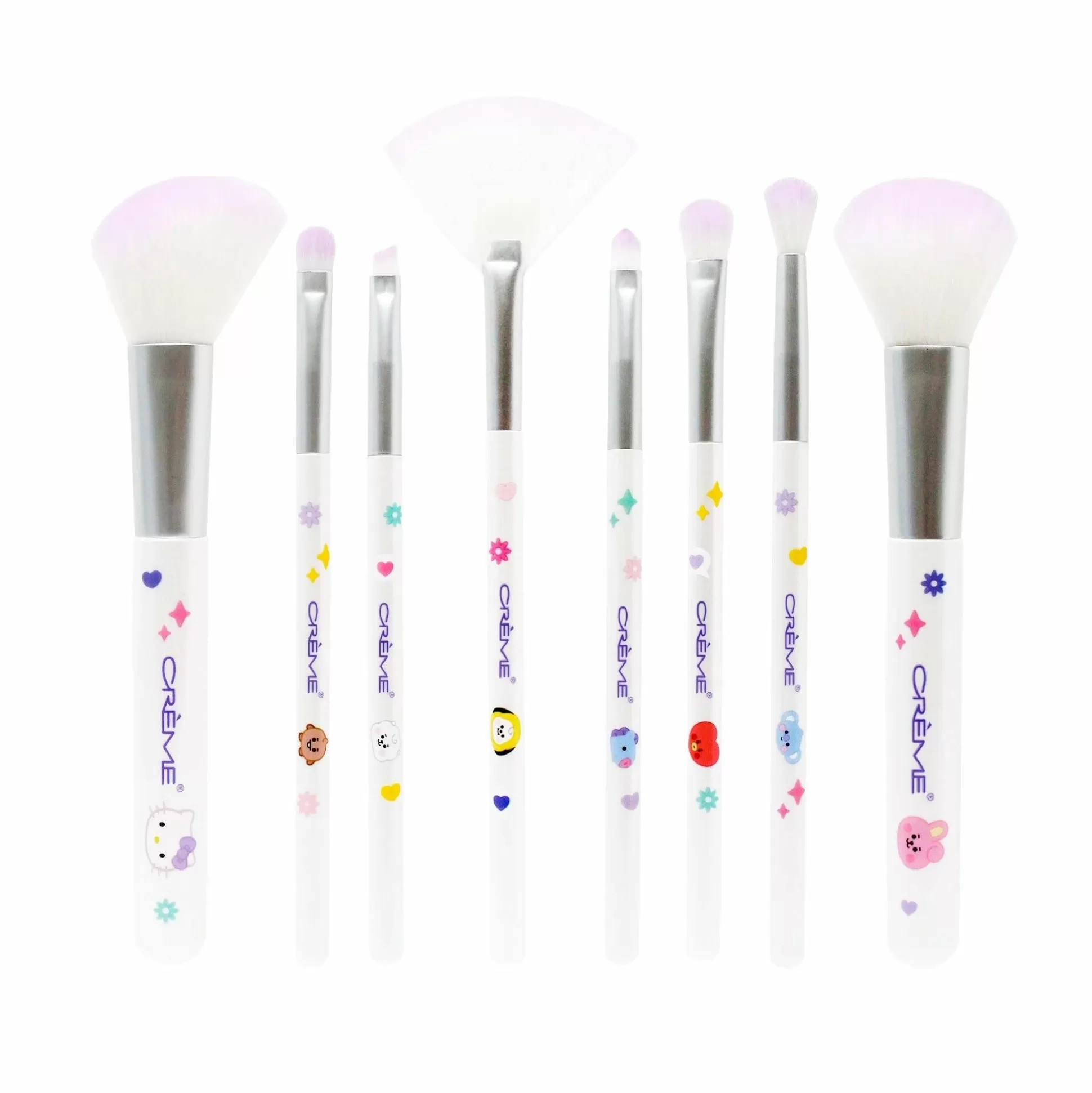Hello Kitty & Bt21 Dreamy Essentials Makeup Brush Collection (Set Of 8)^The Crème Shop Clearance