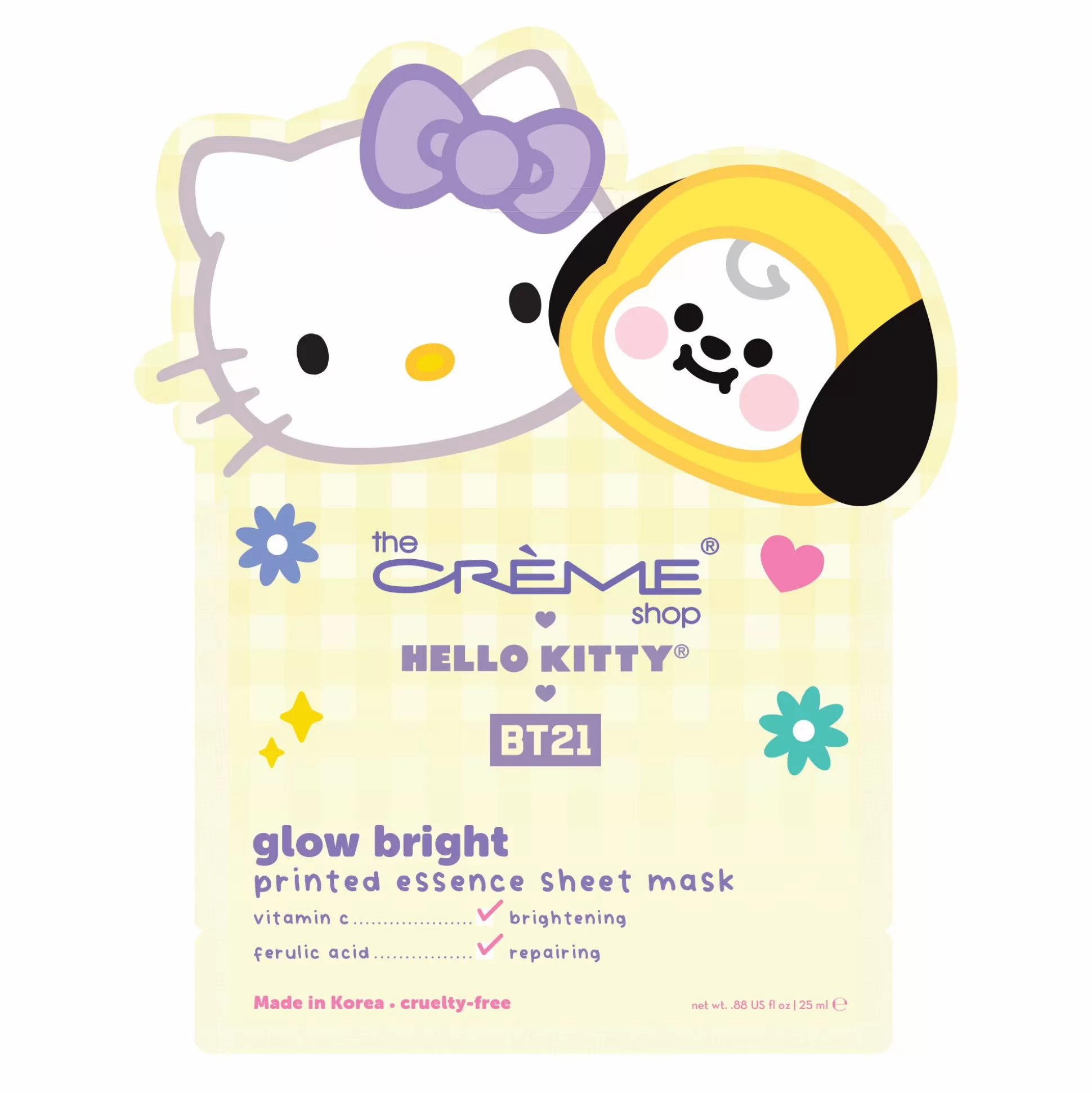 Hello Kitty & Bt21 Glow Bright Printed Essence Sheet Mask^The Crème Shop Flash Sale