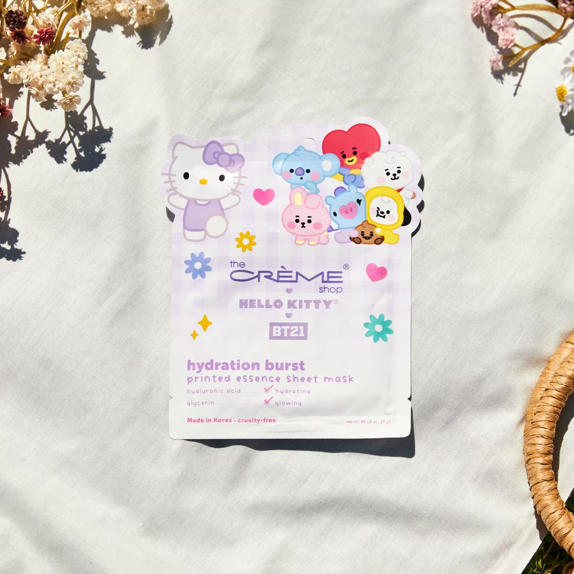 Hello Kitty & Bt21 Hydration Burst Printed Essence Sheet Mask^The Crème Shop Shop