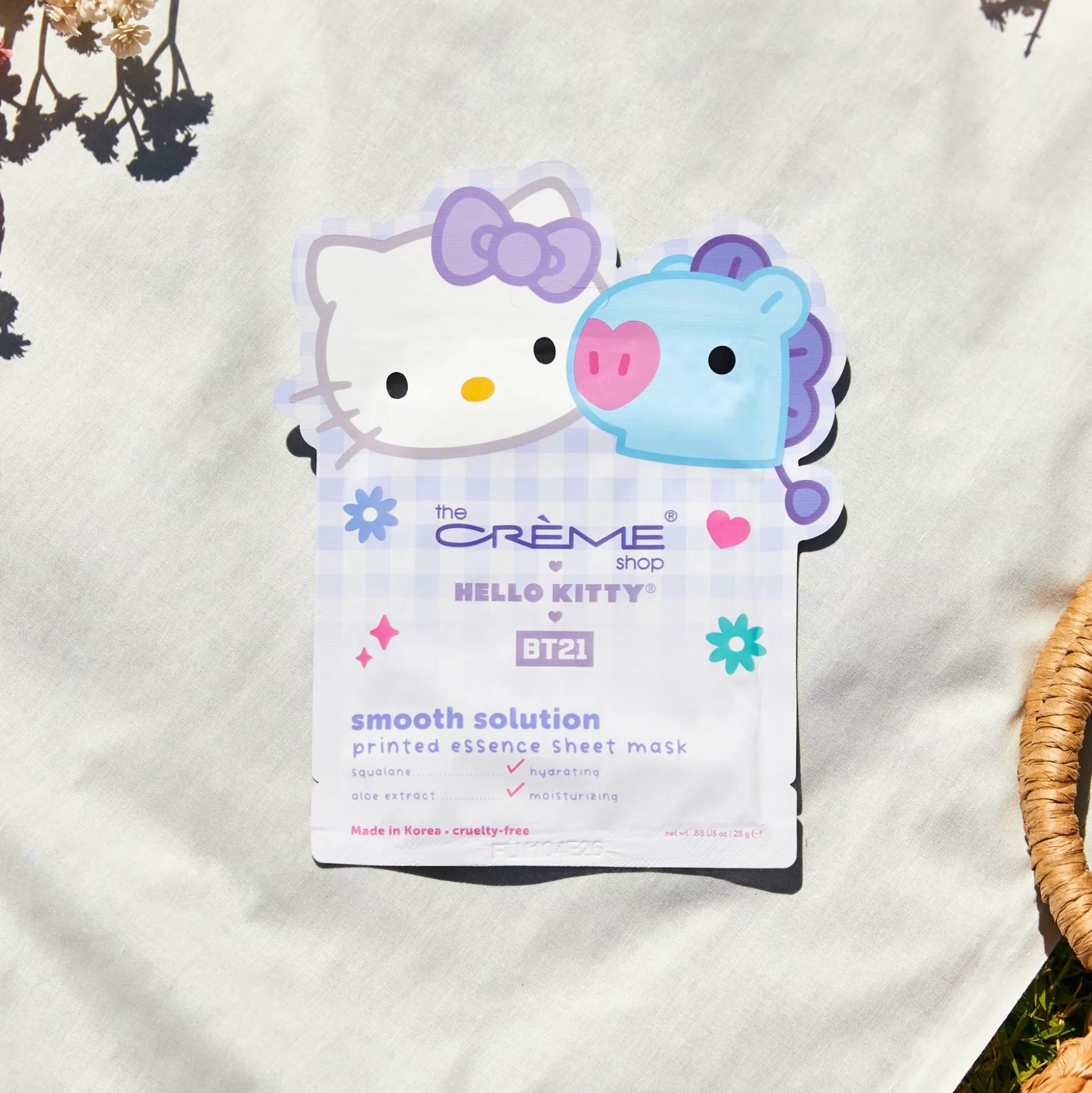 Hello Kitty & Bt21 Smooth Solution Printed Essence Sheet Mask^The Crème Shop Outlet