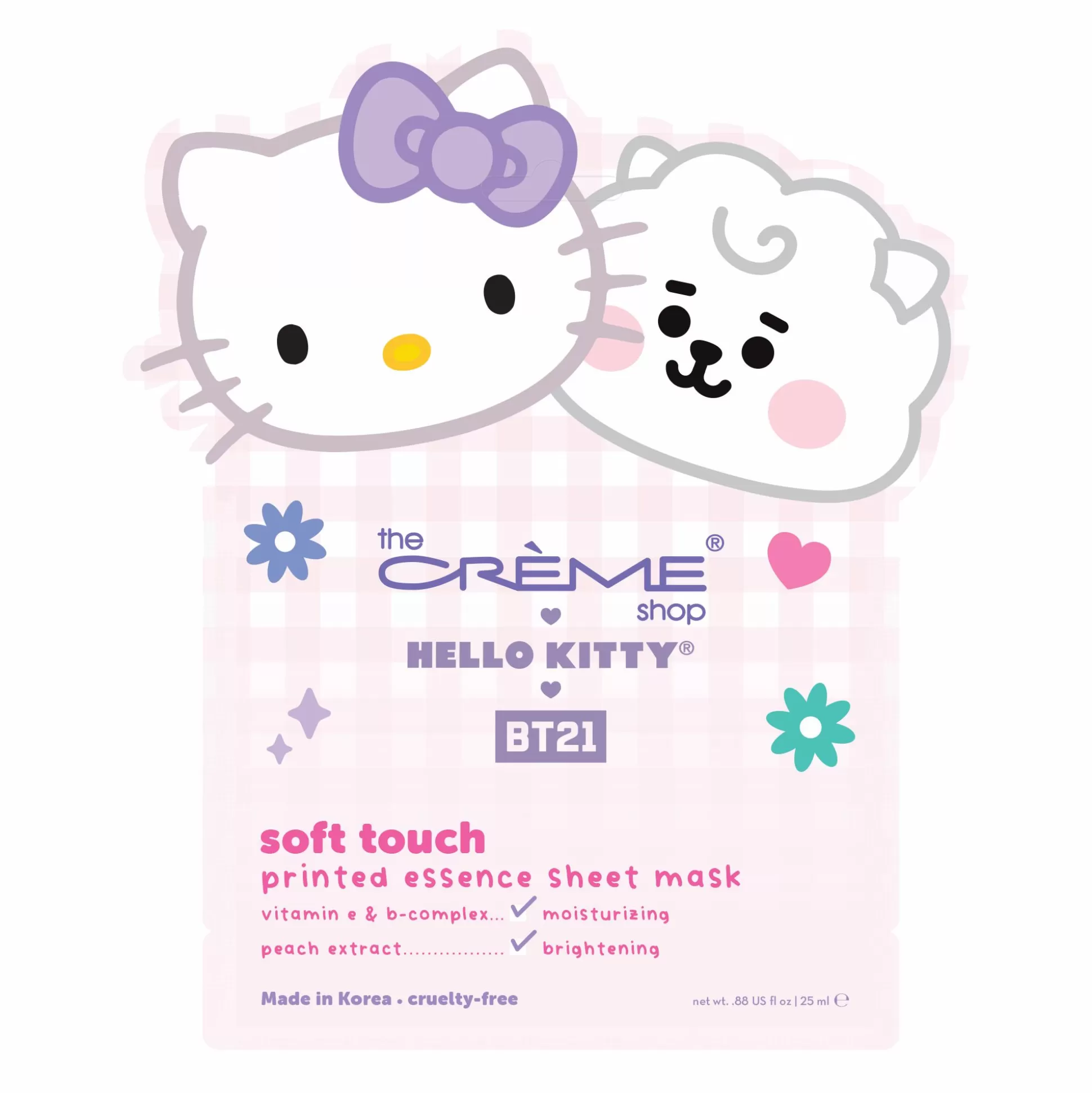 Hello Kitty & Bt21 Soft Touch Printed Essence Sheet Mask^The Crème Shop New