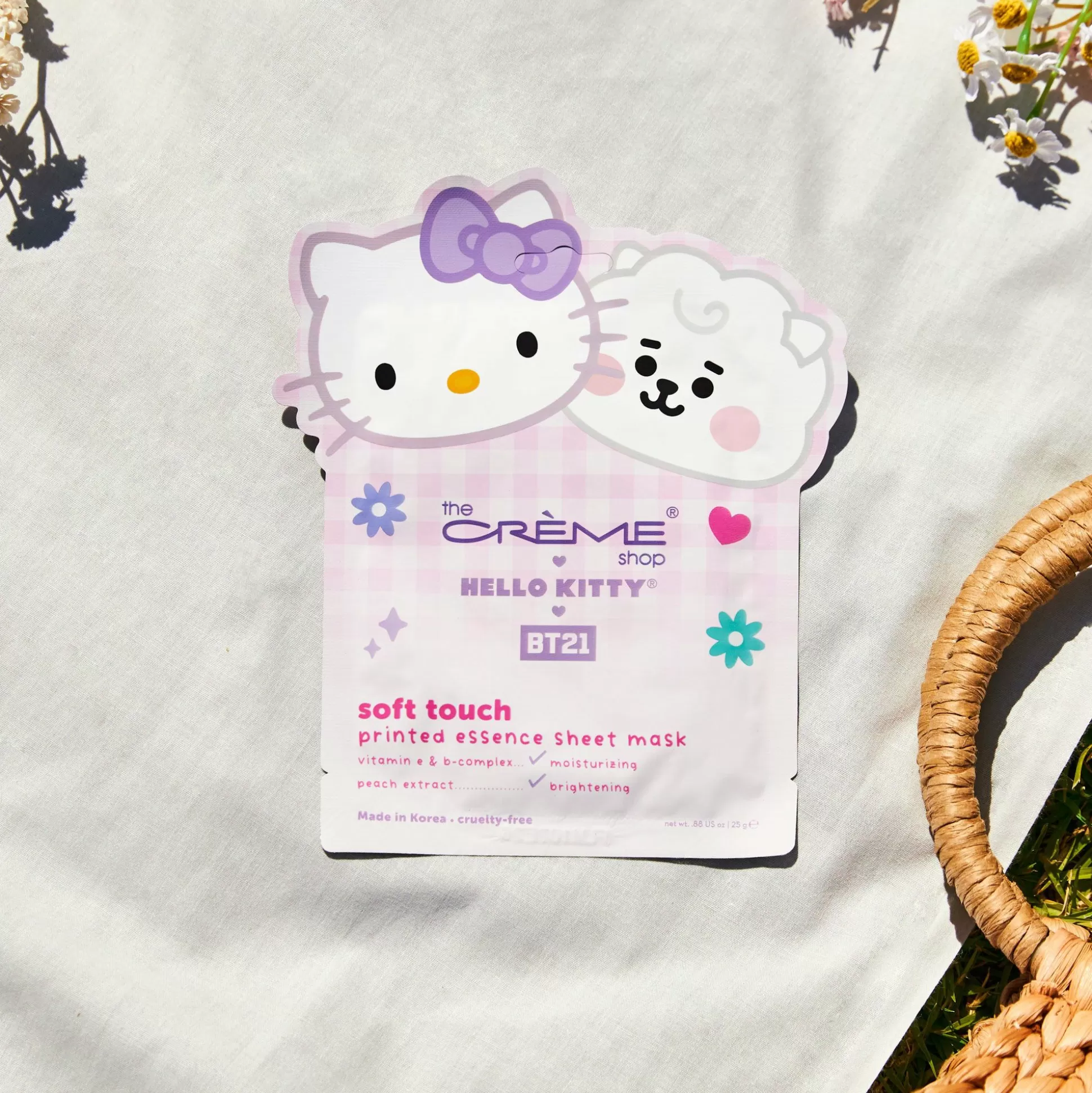 Hello Kitty & Bt21 Soft Touch Printed Essence Sheet Mask^The Crème Shop New