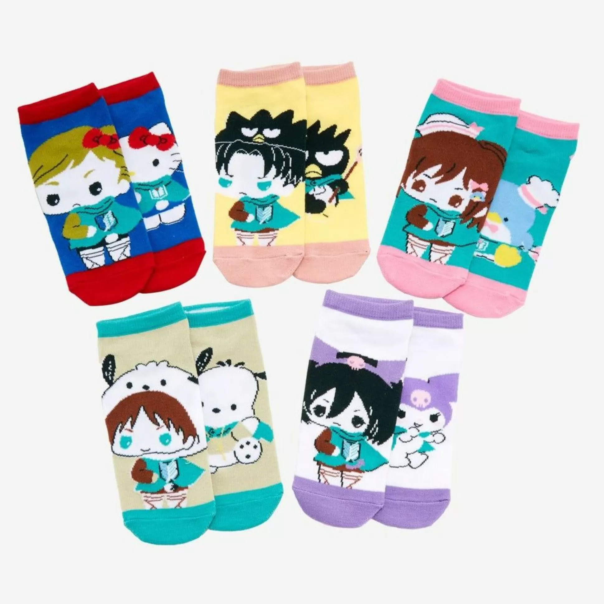 Hello Kitty And Friends X Attack On Titan 5-Pair Sock Set^BIOWORLD Cheap