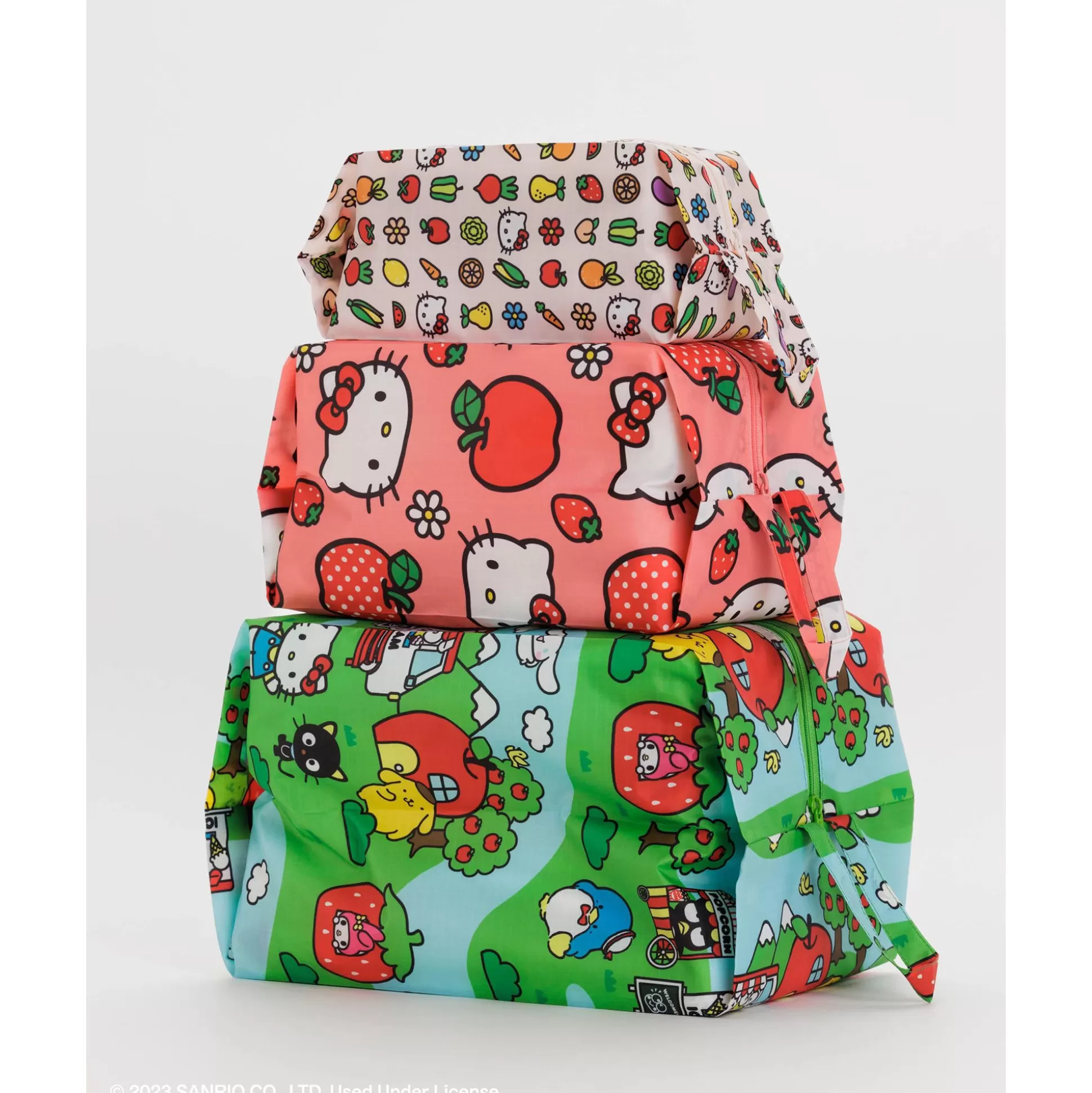 Hello Kitty And Friends X Baggu 3D Zipper Pouch Set (Apples + Icons + Friends)^Baggu Corporation Store