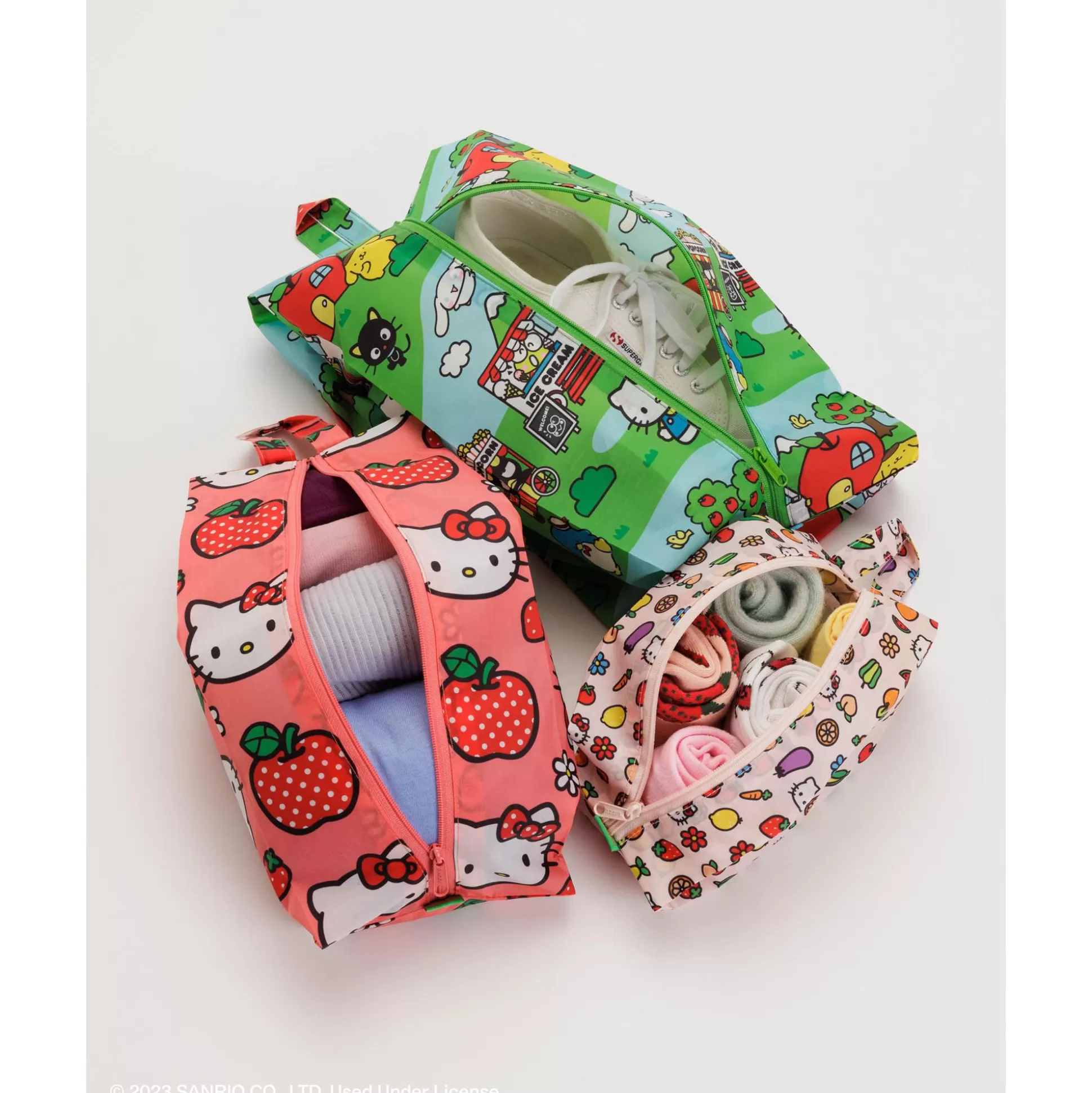 Hello Kitty And Friends X Baggu 3D Zipper Pouch Set (Apples + Icons + Friends)^Baggu Corporation Hot