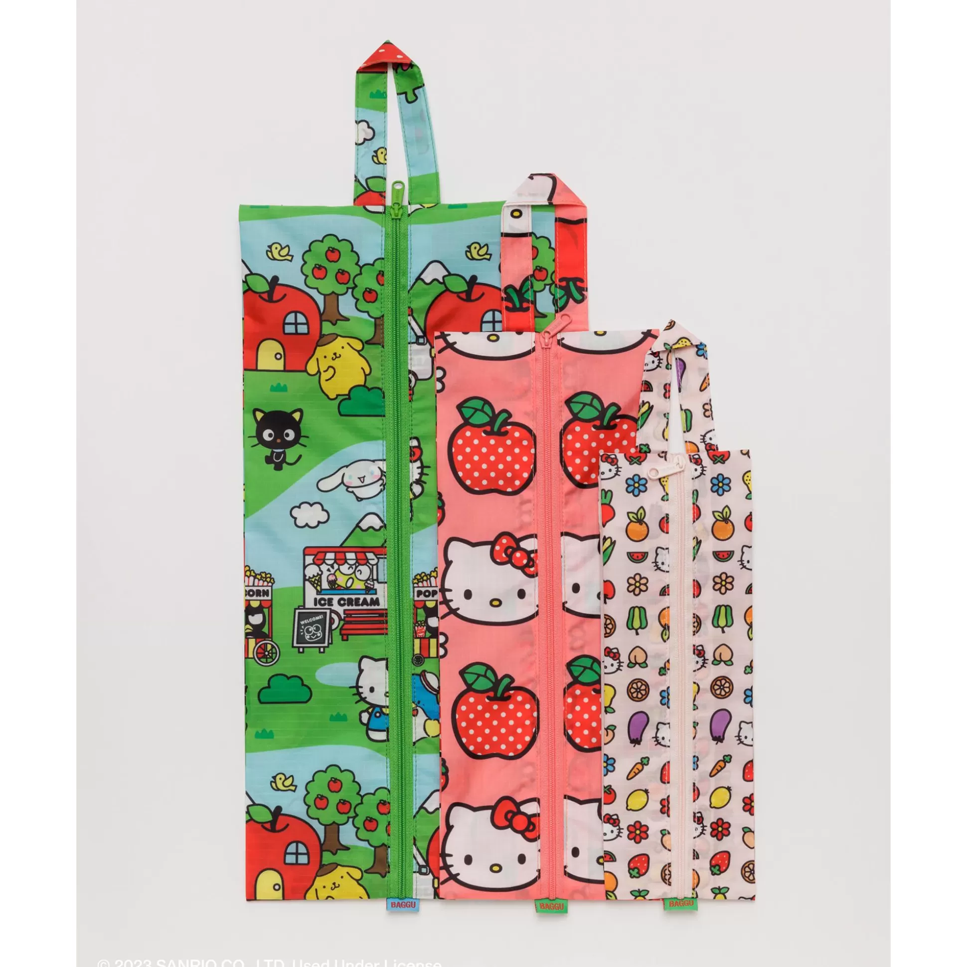 Hello Kitty And Friends X Baggu 3D Zipper Pouch Set (Apples + Icons + Friends)^Baggu Corporation Hot