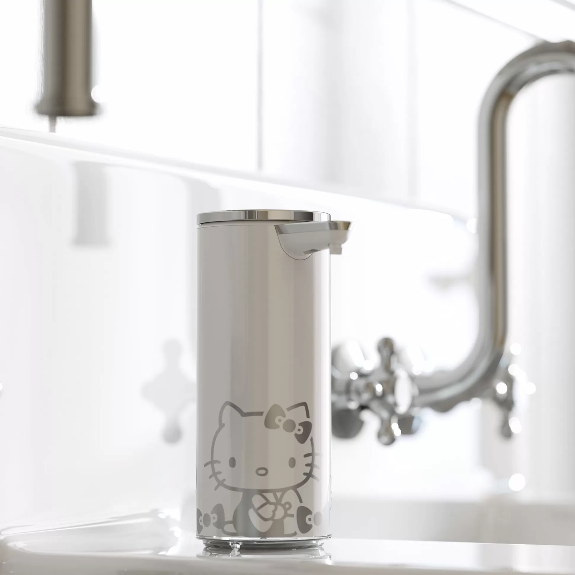 Hello Kitty Automatic Soap Dispenser (Metallic Silver)^SIMPLEHUMAN Outlet