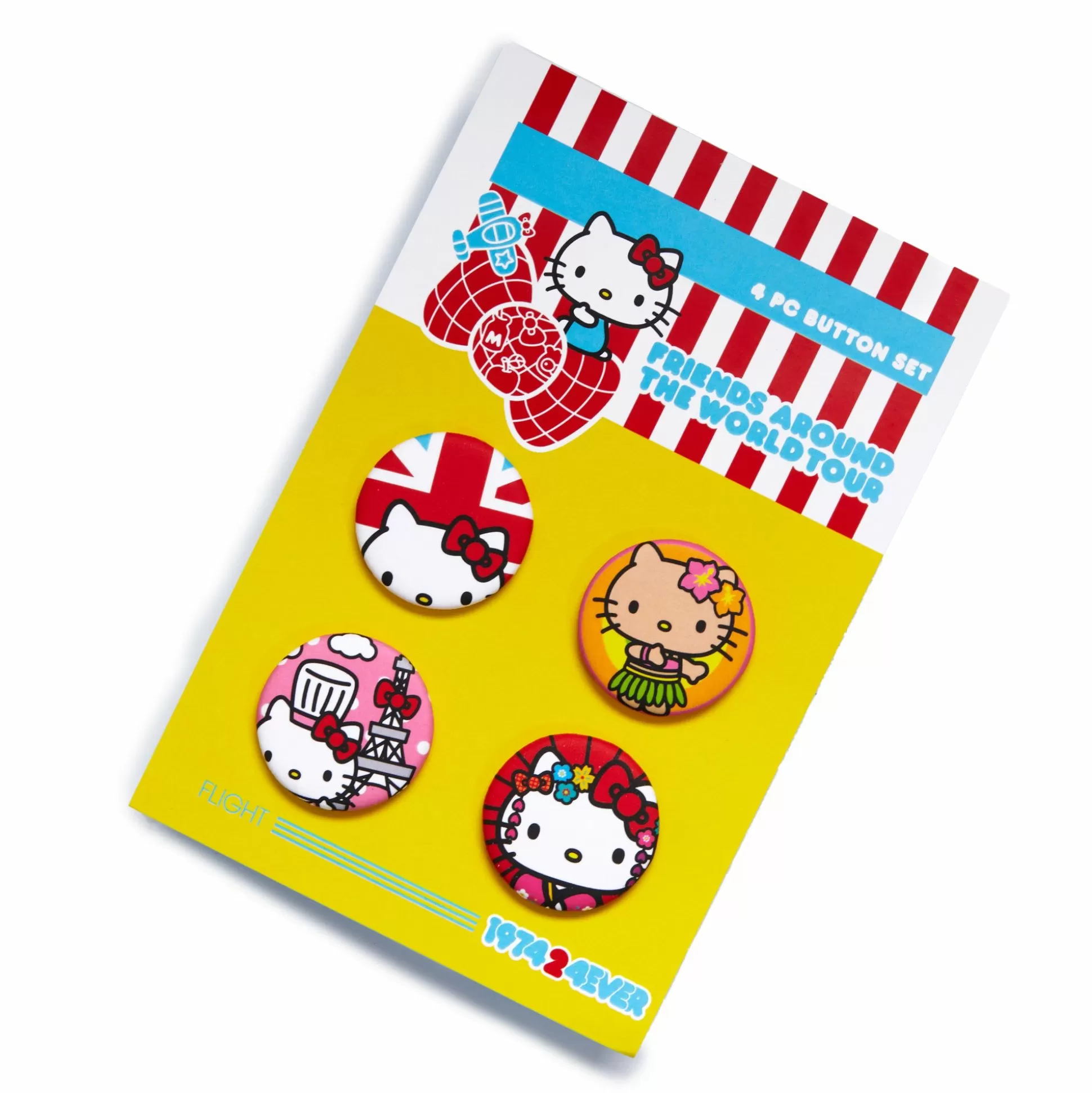 Hello Kitty Friends Around The World Tour Button Set (Places)^JACK NADEL Hot