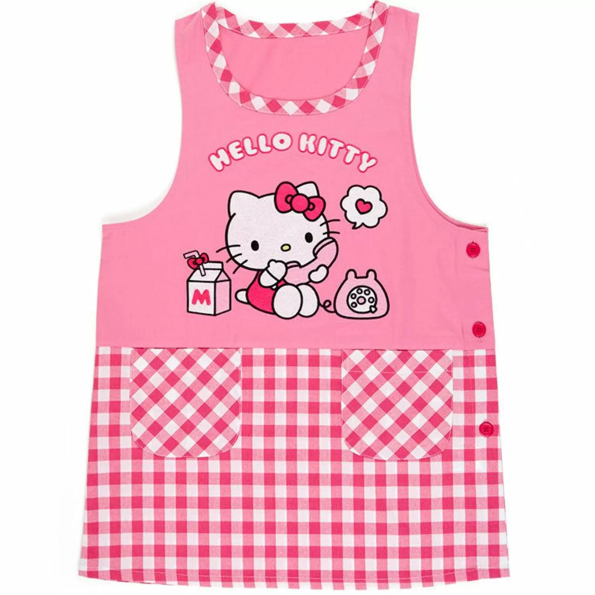 Hello Kitty Gingham Pinafore Apron^Japan Original Store