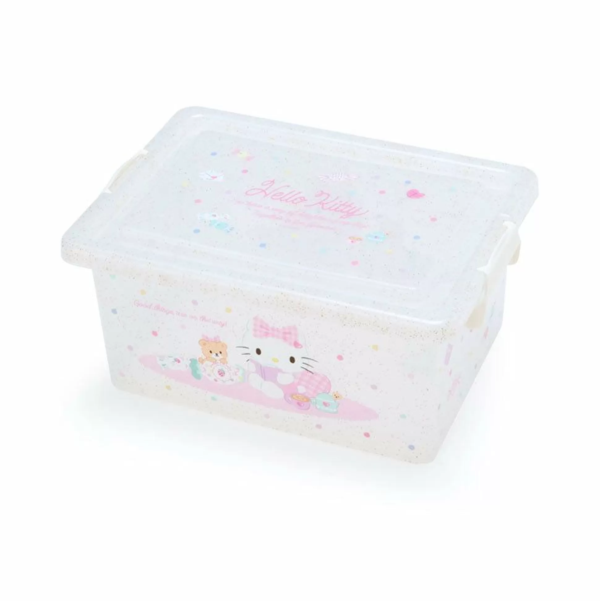 Hello Kitty Glitter Snap Storage Box^Japan Original Outlet