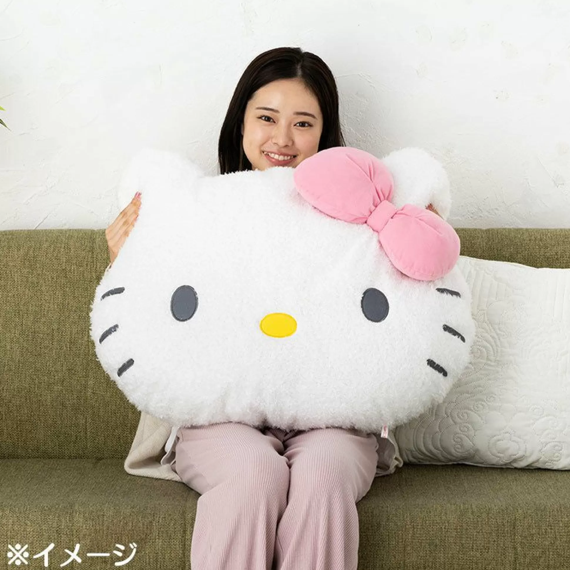 Hello Kitty Jumbo Throw Pillow^Japan Original Best