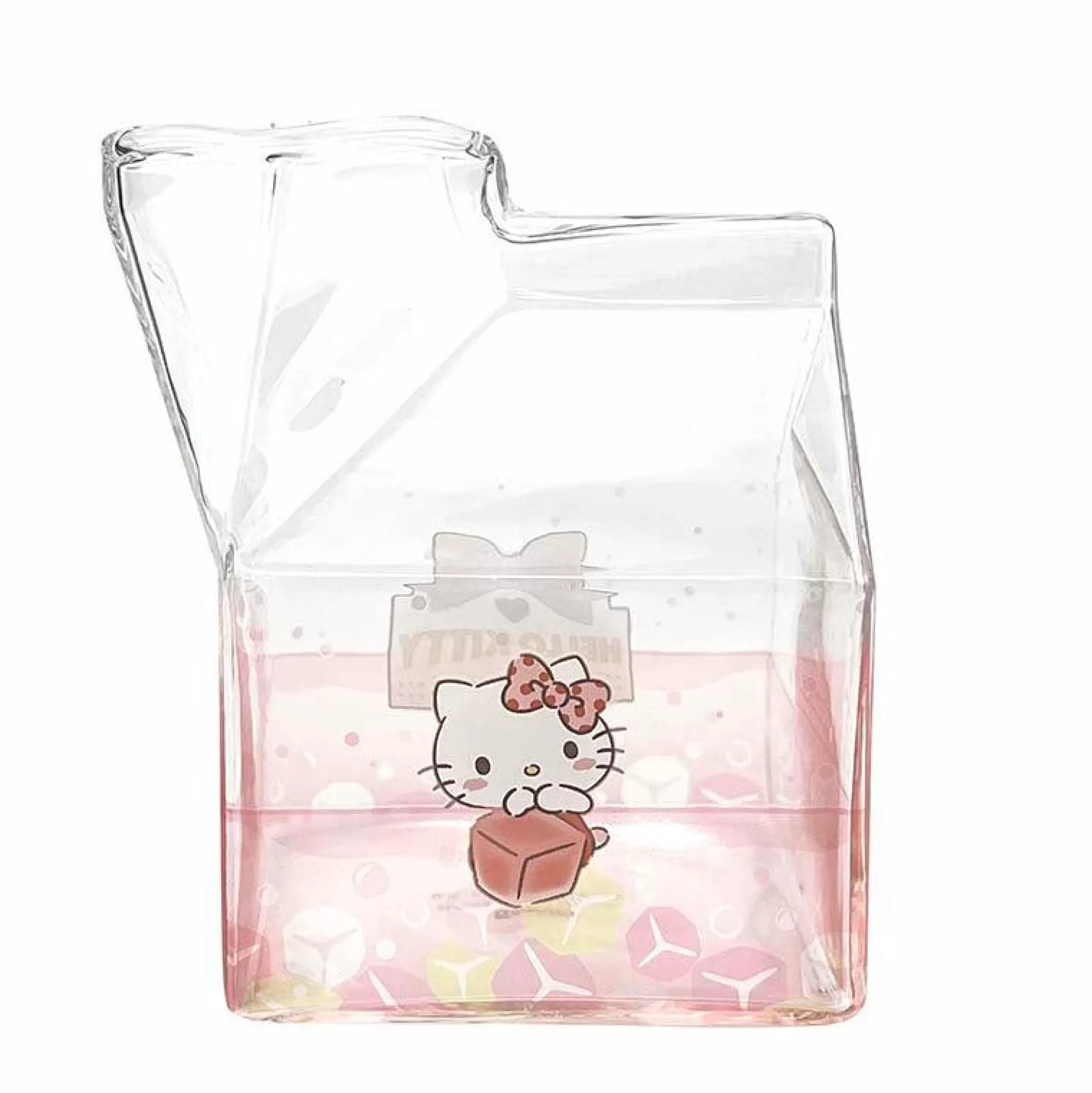 Hello Kitty Kawaii Glass Milk Carton Cup^Global Original Sale