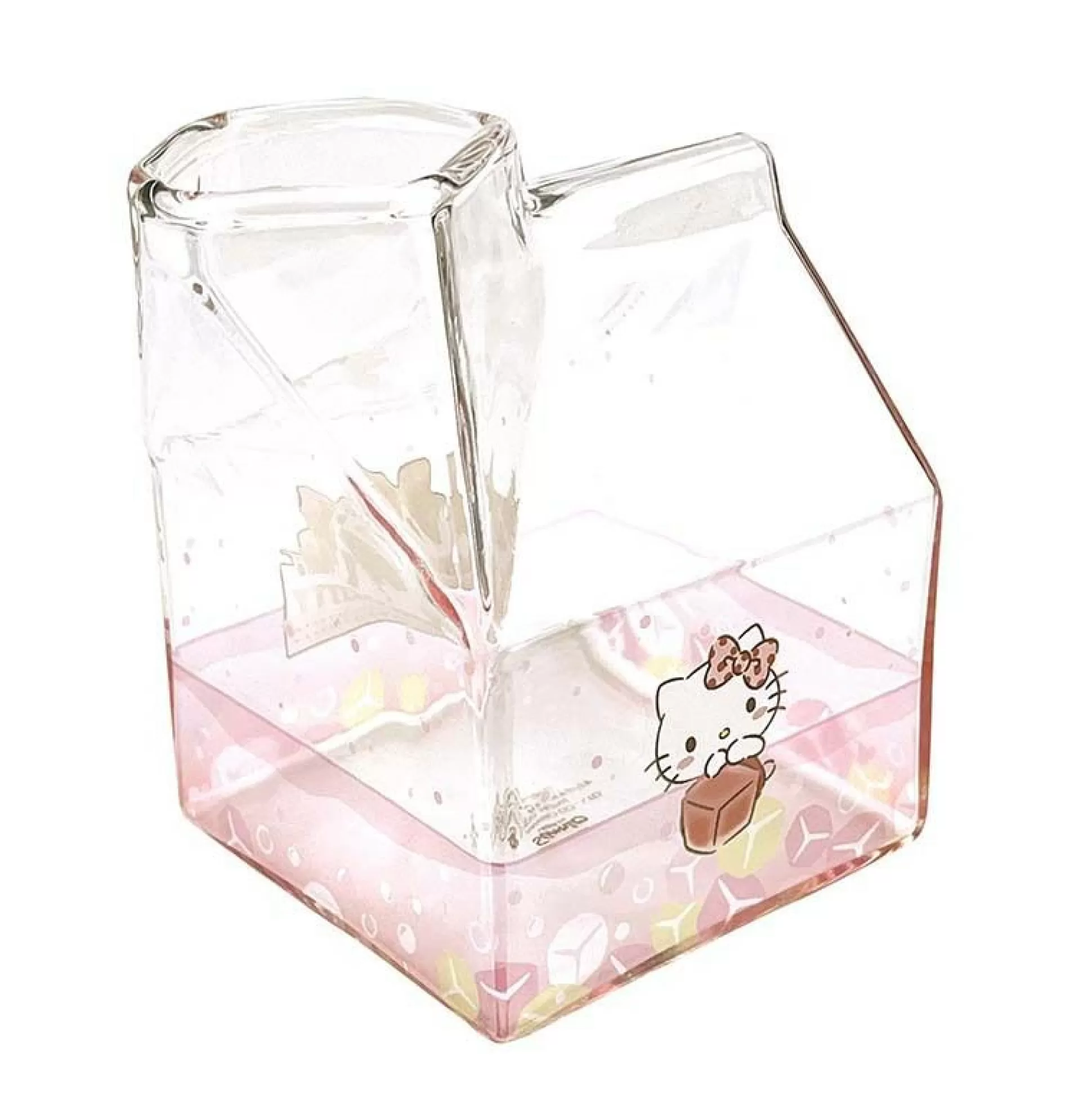 Hello Kitty Kawaii Glass Milk Carton Cup^Global Original Sale