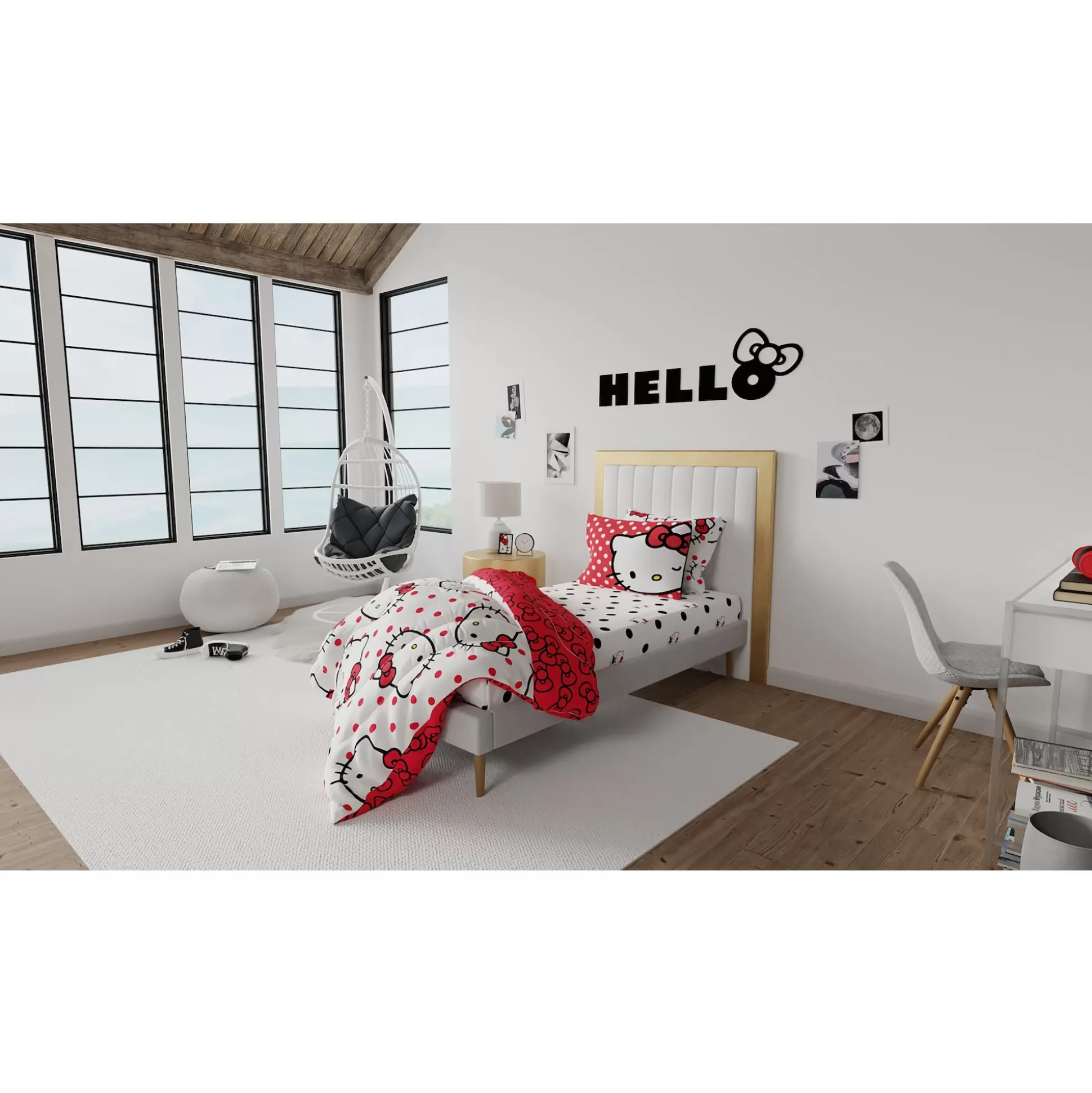 Hello Kitty Polka Dot Party Bedding Set^Franco Manufacturing Co Inc Clearance