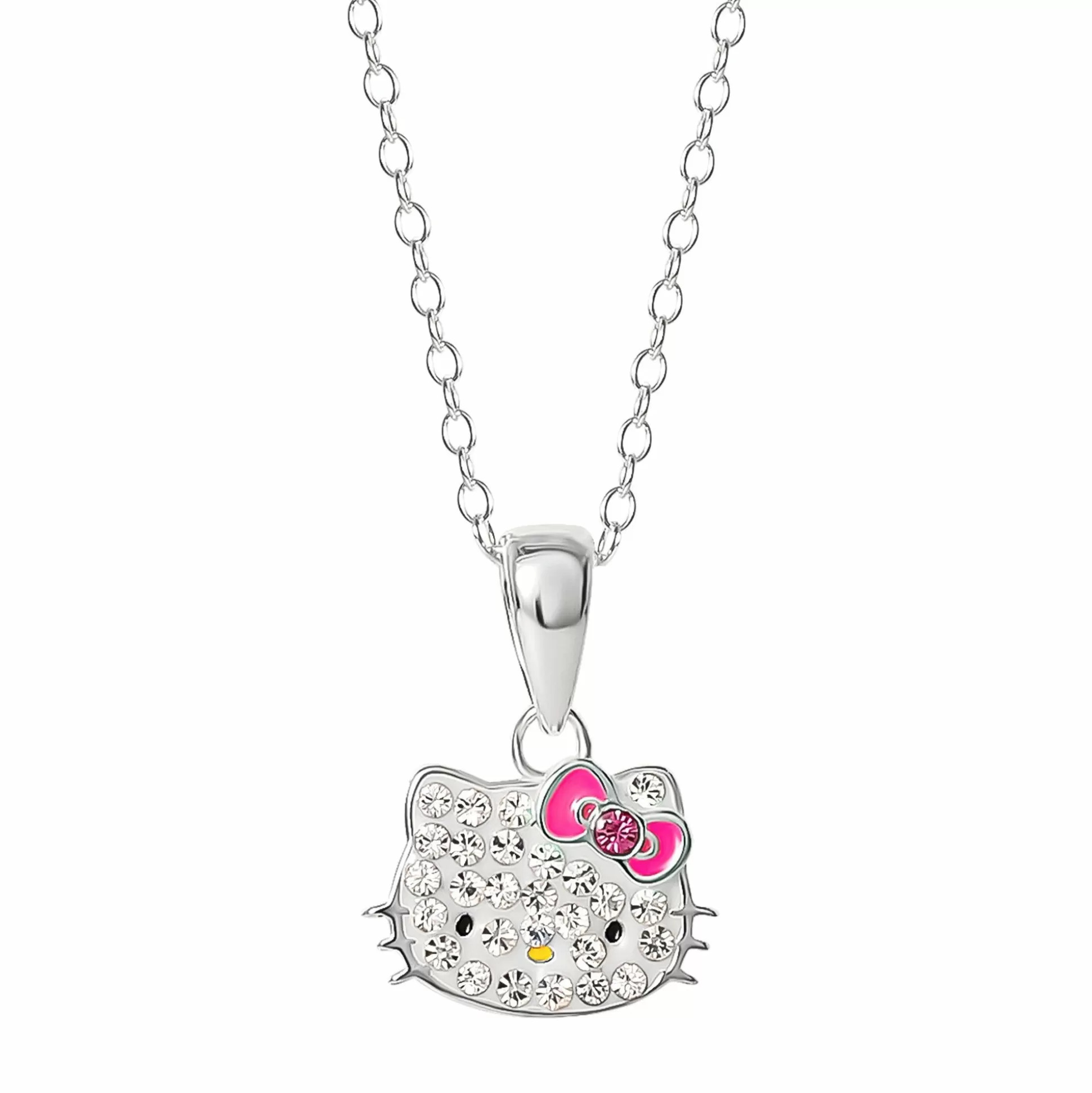 Hello Kitty Sterling Silver Crystal Necklace^JACMEL JEWELRY INC Best Sale