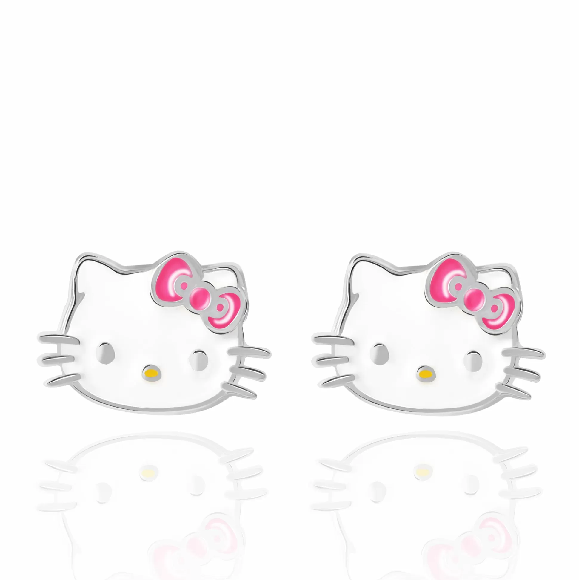 Hello Kitty Sterling Silver Enamel Stud Earrings^JACMEL JEWELRY INC Discount