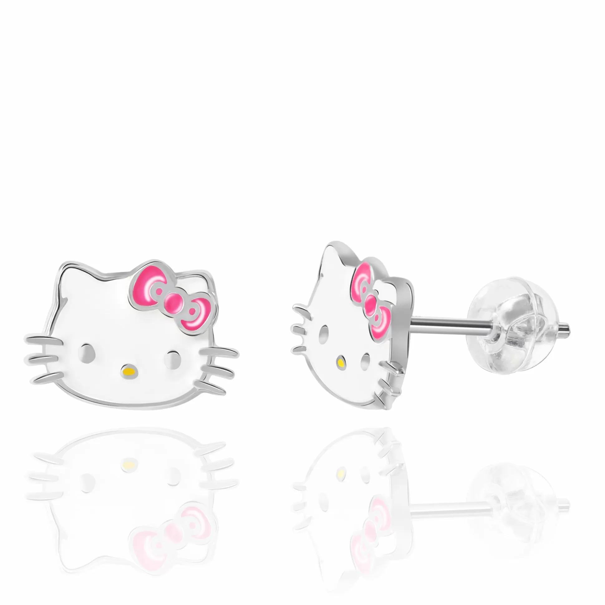 Hello Kitty Sterling Silver Enamel Stud Earrings^JACMEL JEWELRY INC Discount