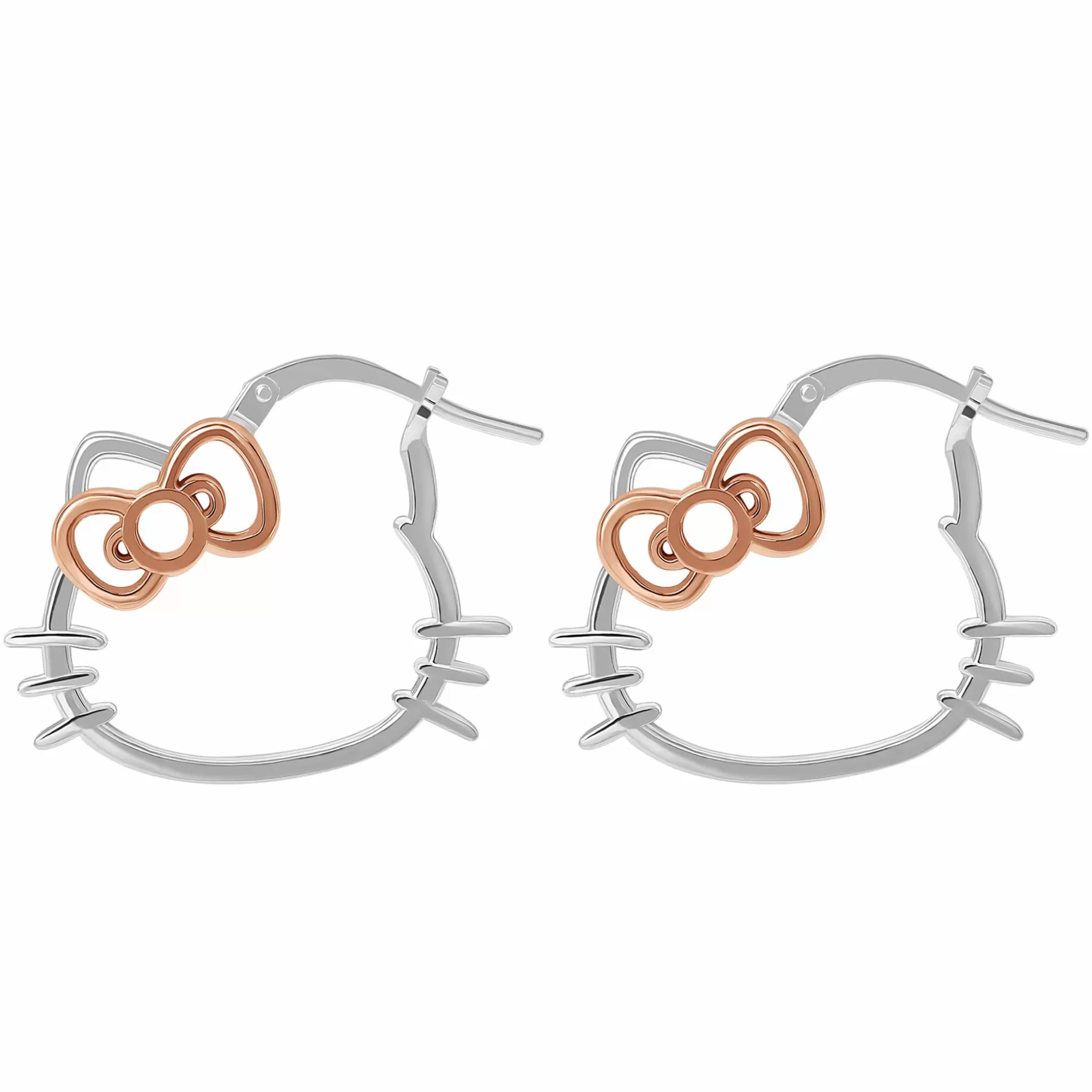 Hello Kitty Sterling Silver Hoop Earrings^JACMEL JEWELRY INC Outlet