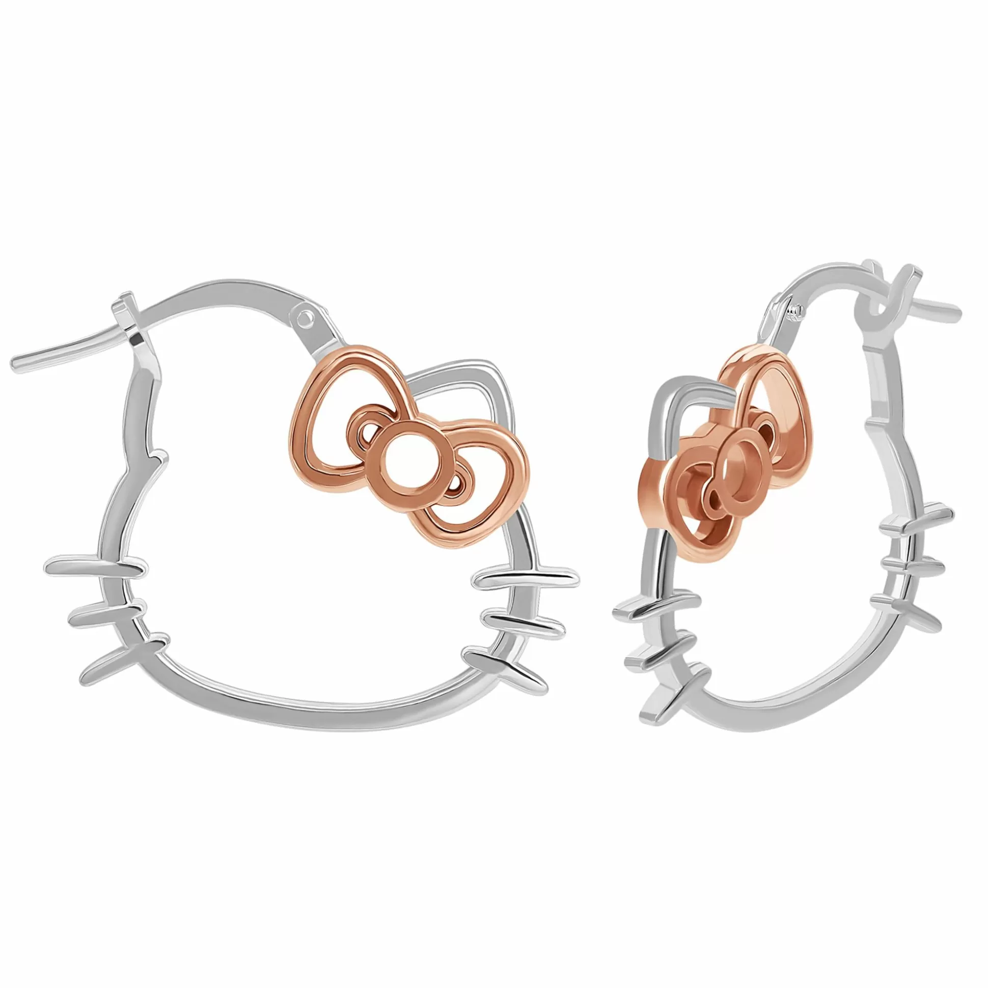 Hello Kitty Sterling Silver Hoop Earrings^JACMEL JEWELRY INC Outlet