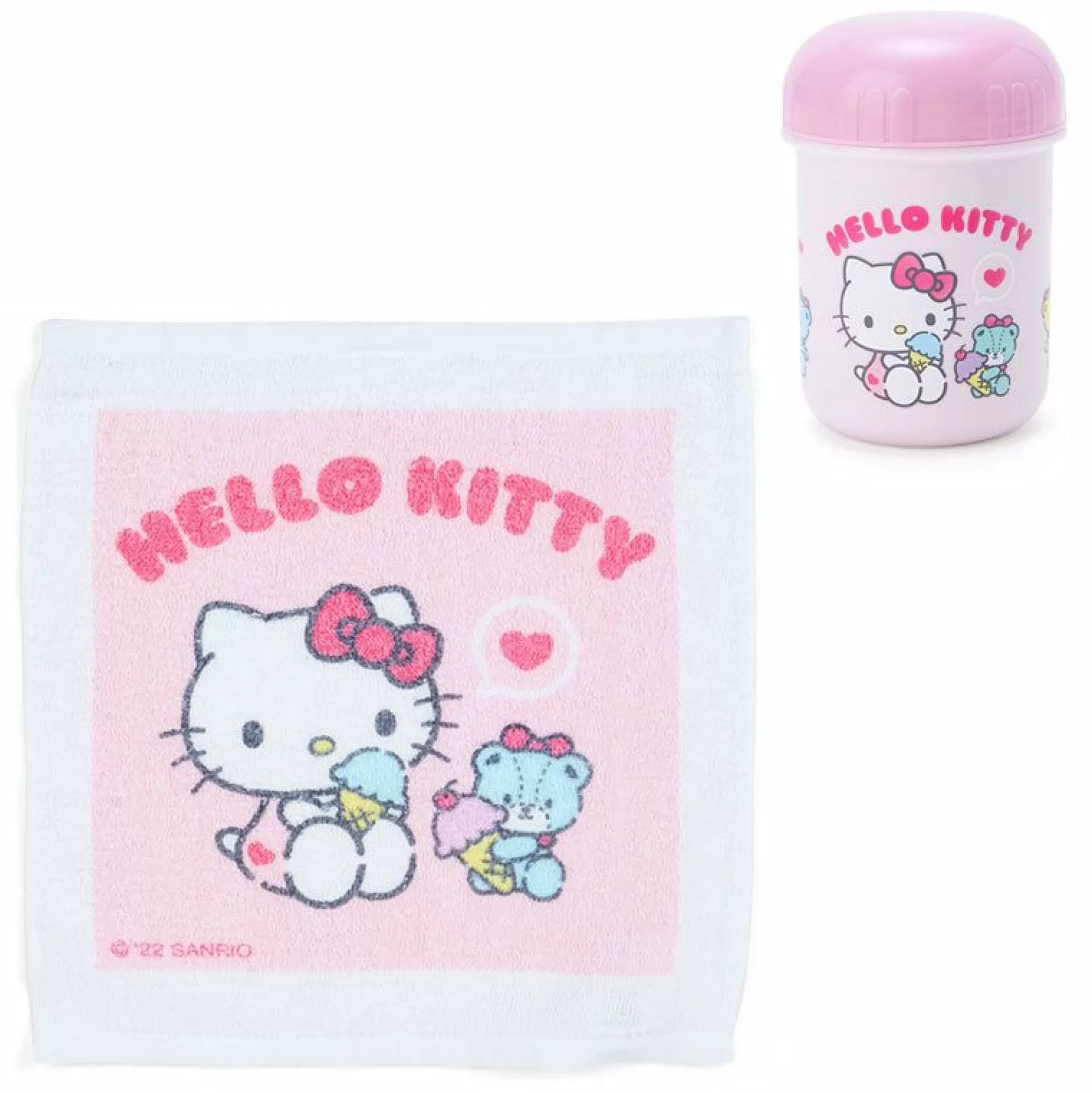 Hello Kitty Towel & Case Set^Japan Original Sale