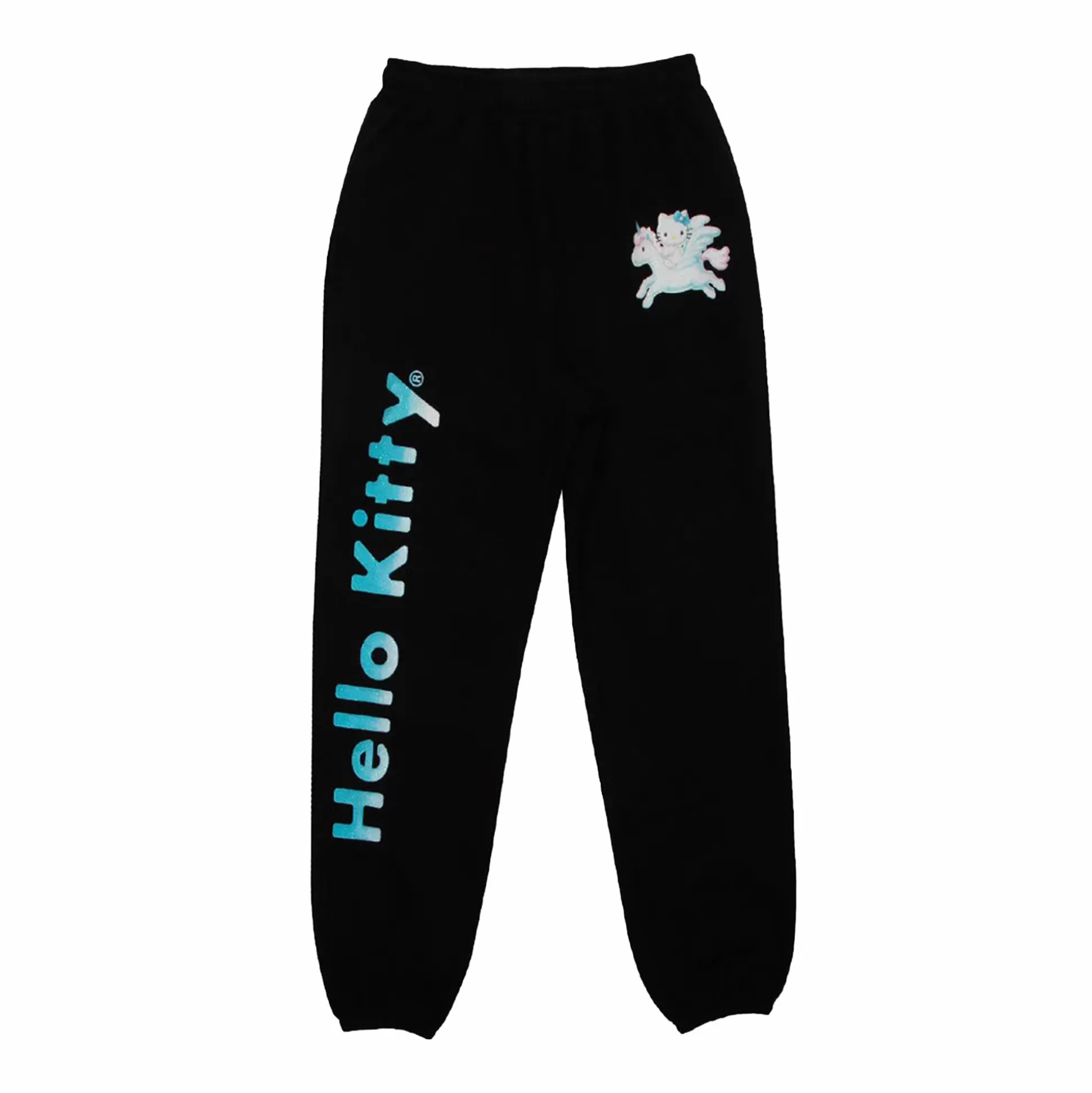 Hello Kitty X Dumbgood Unicorn Glitter Sweatpants (Black)^BIOWORLD New