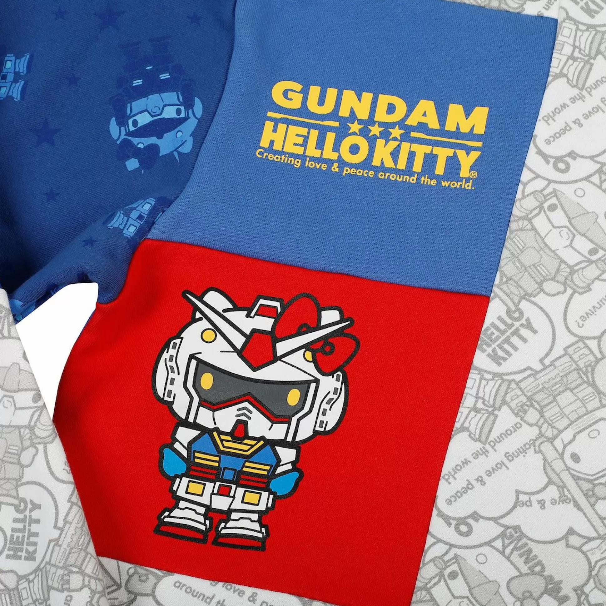 Hello Kitty X Gundam Colorblock Hoodie^BIOWORLD Sale