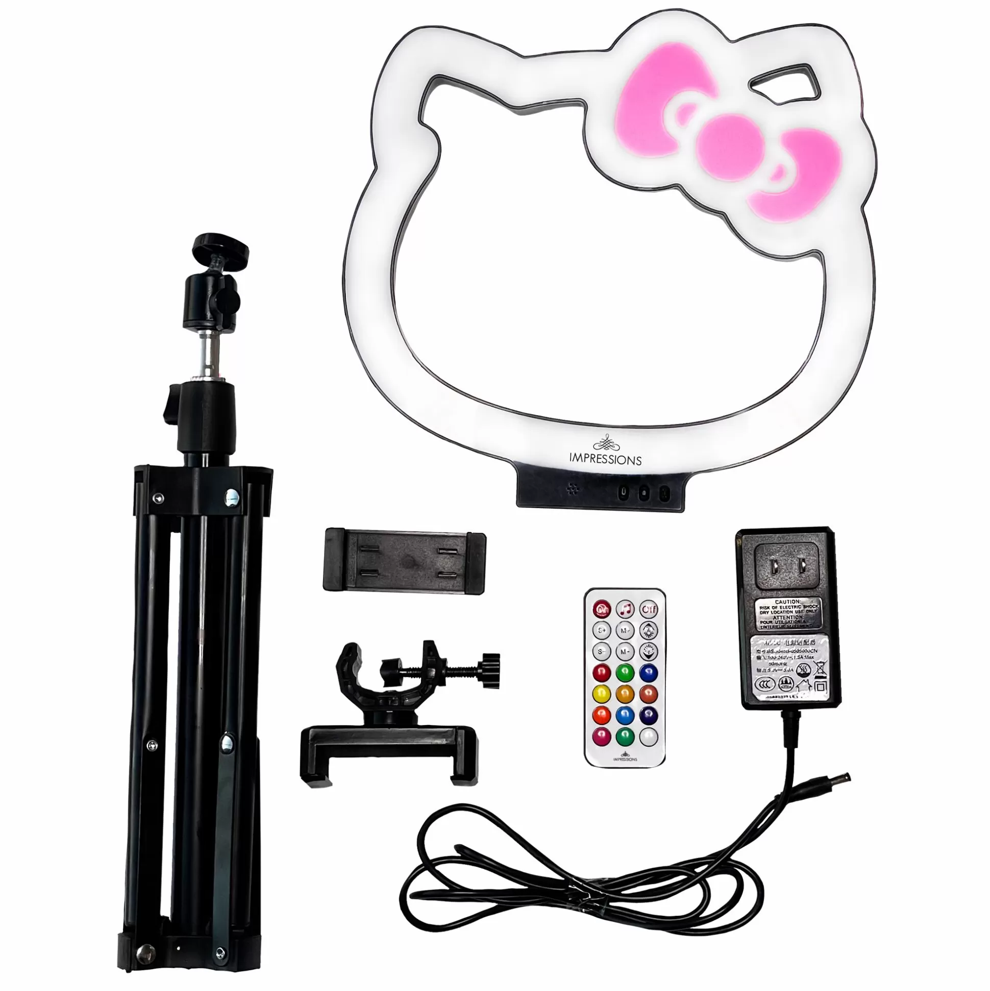 Hello Kitty X 10" Desktop Ring Light Tripod^Impressions Vanity Outlet