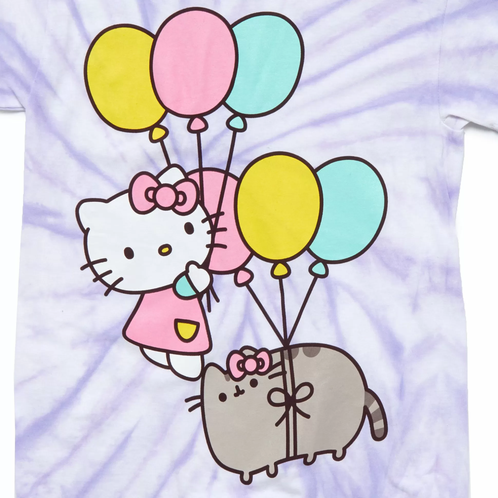 Hello Kitty X Pusheen Balloon Tie-Dye T-Shirt^Hybrid Apparel Best