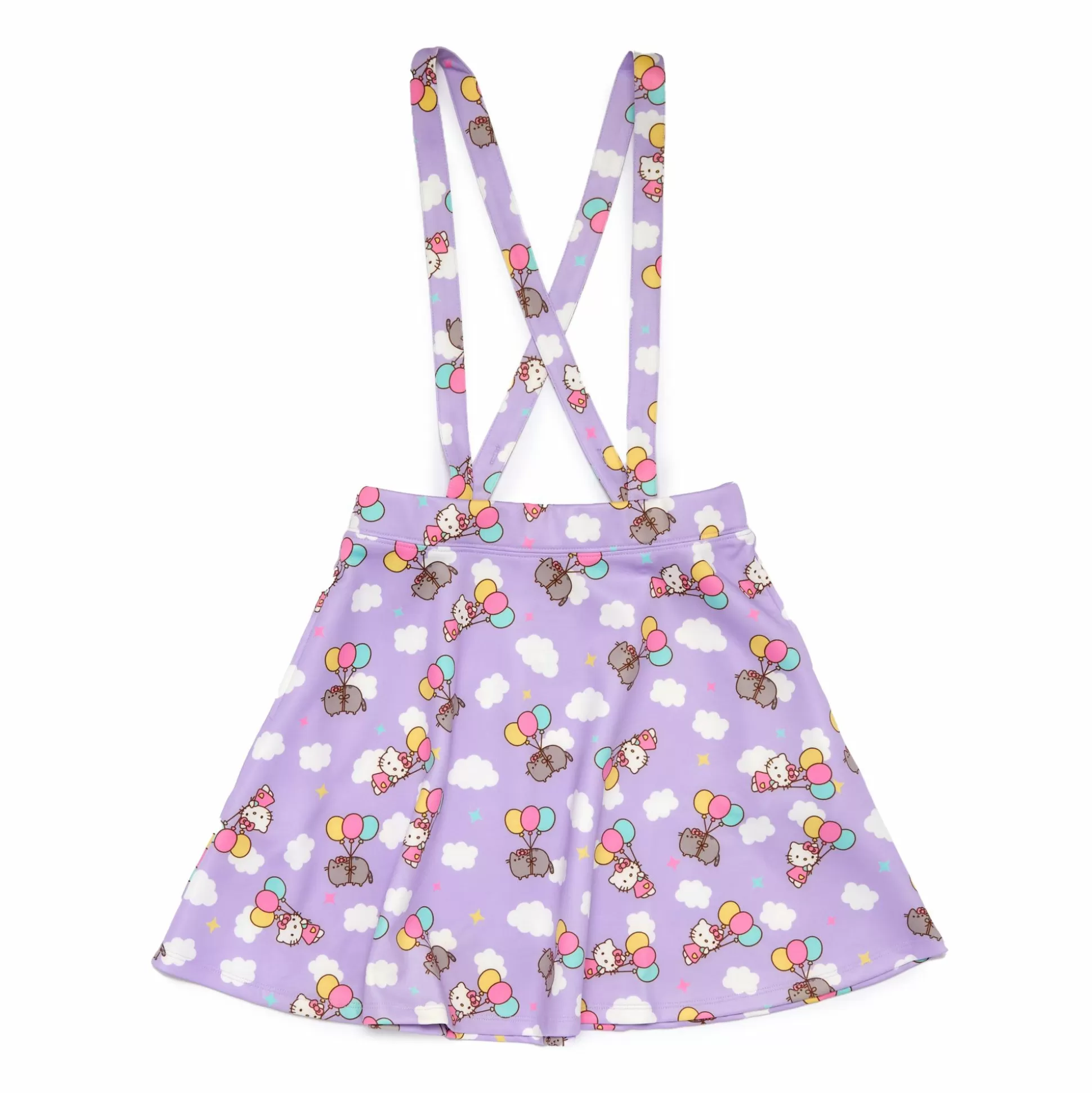 Hello Kitty X Pusheen Lavender Clouds Suspender Skirt (Plus)^Hybrid Apparel Flash Sale