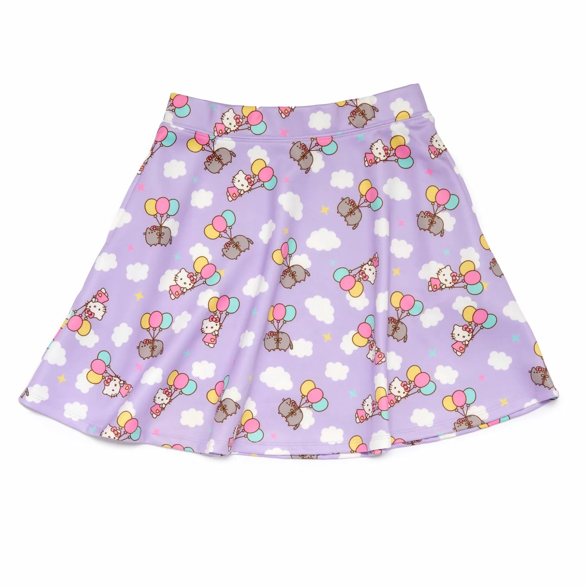 Hello Kitty X Pusheen Lavender Clouds Suspender Skirt (Plus)^Hybrid Apparel Flash Sale