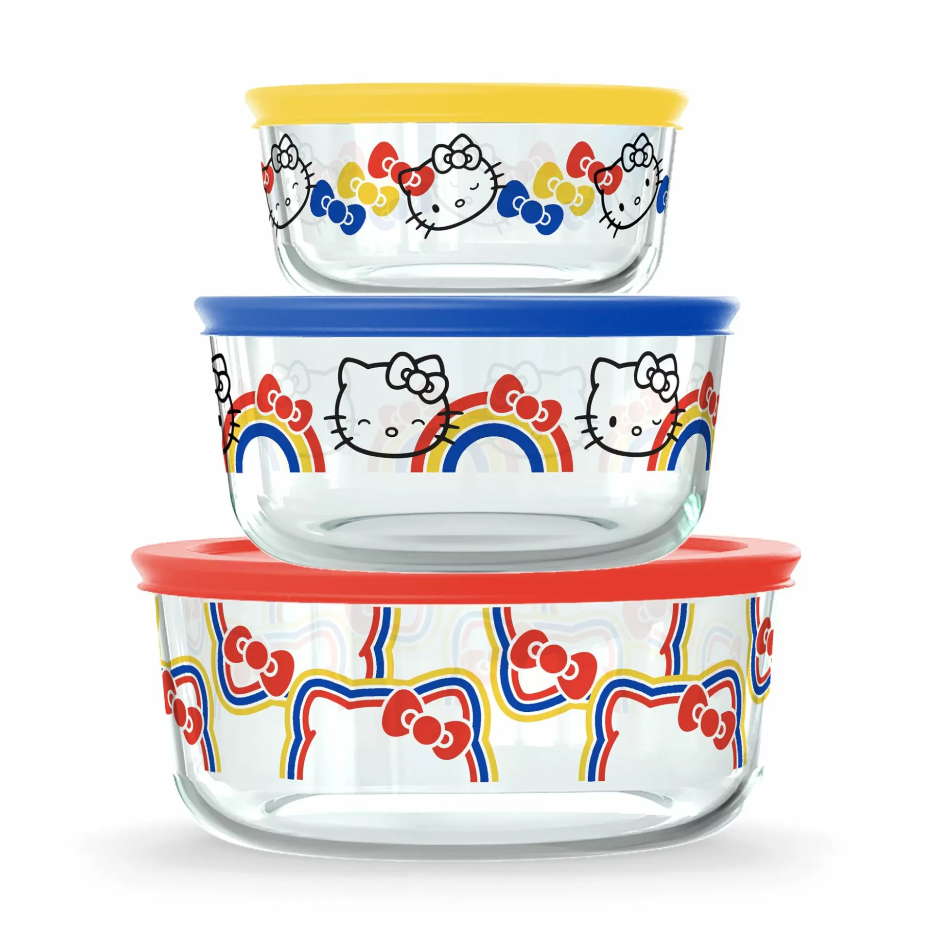 Hello Kitty X Pyrex Cheerful Vibes Glass Storage Containers (Set Of 3)^Instant Brands Online