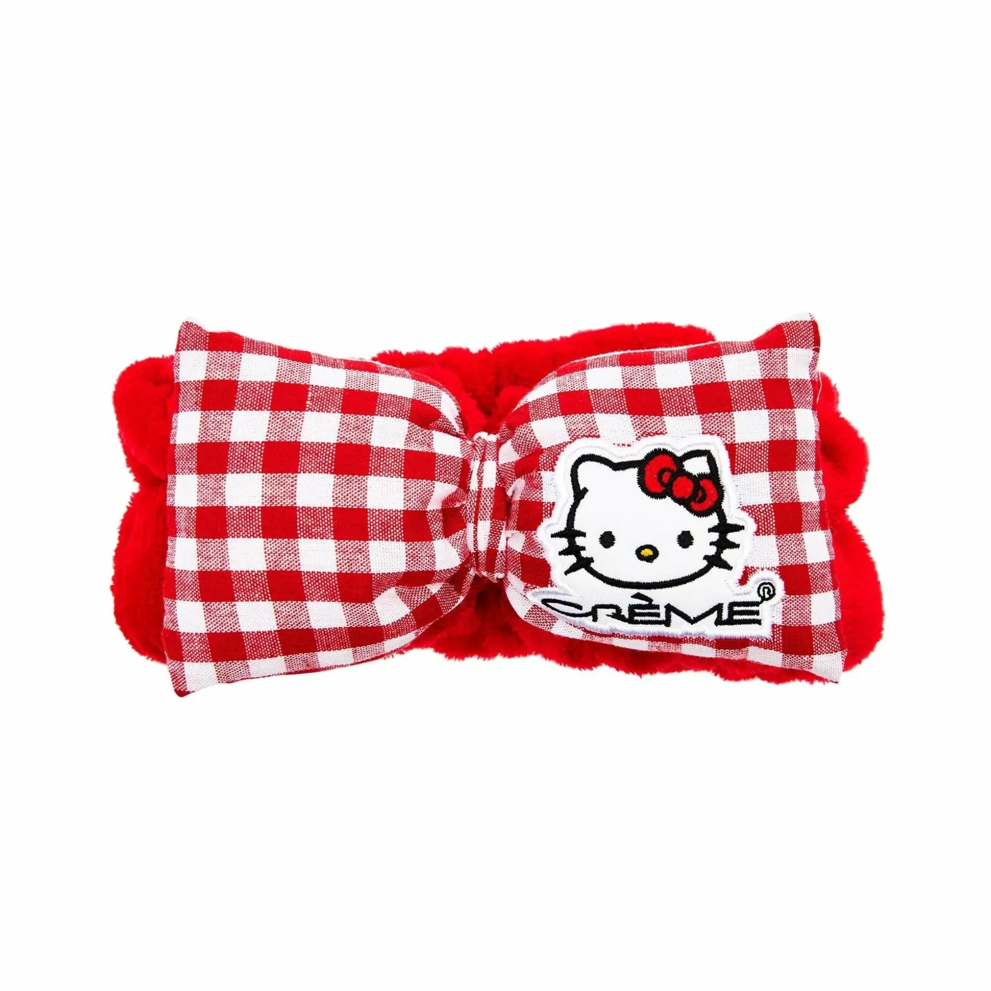 Hello Kitty X The Cr Me Plush Spa Teddy Headyband (Red Gingham)^The Crème Shop Clearance