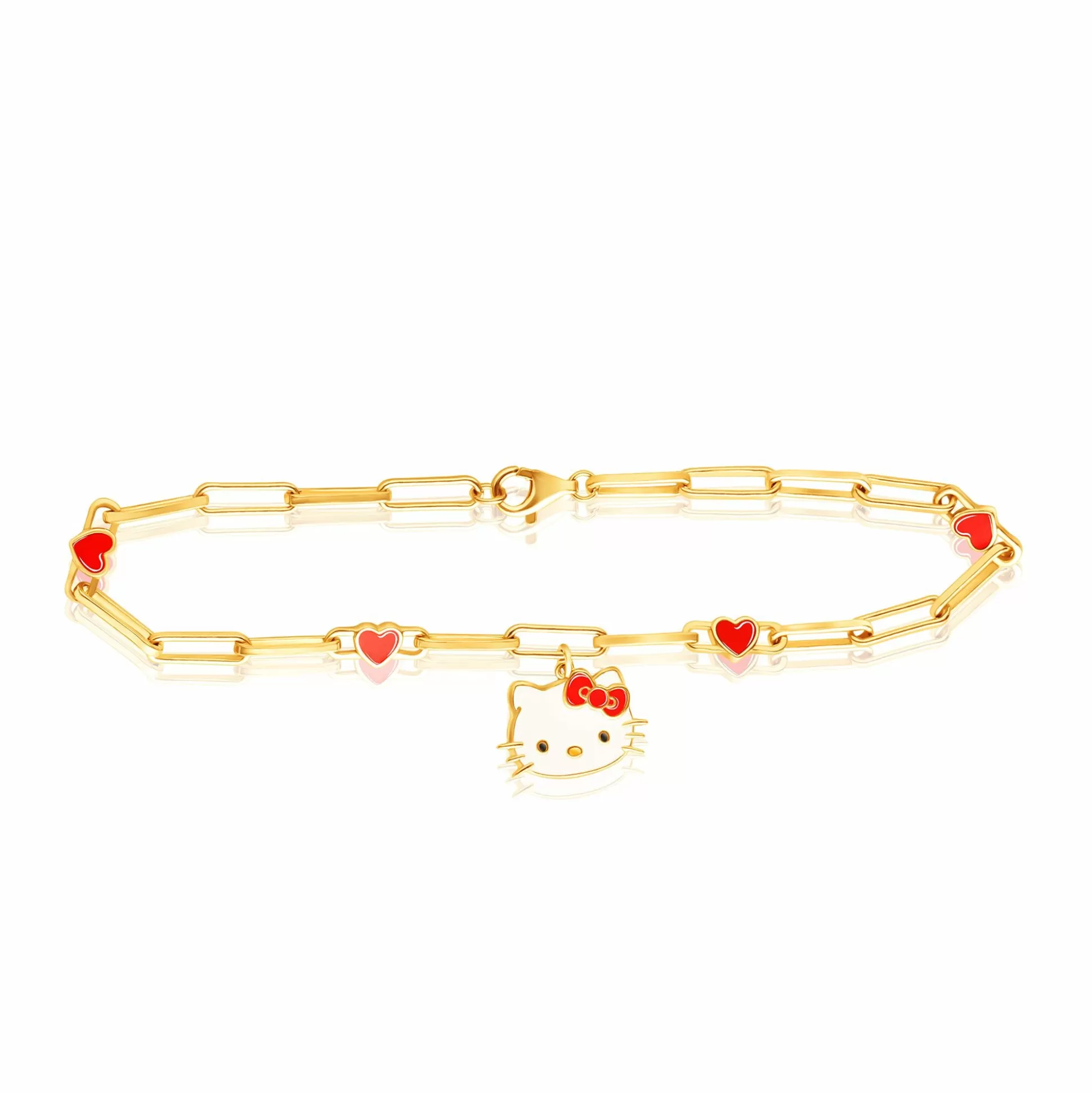 Hello Kitty Yellow Gold Paperclip Bracelet^JACMEL JEWELRY INC Discount