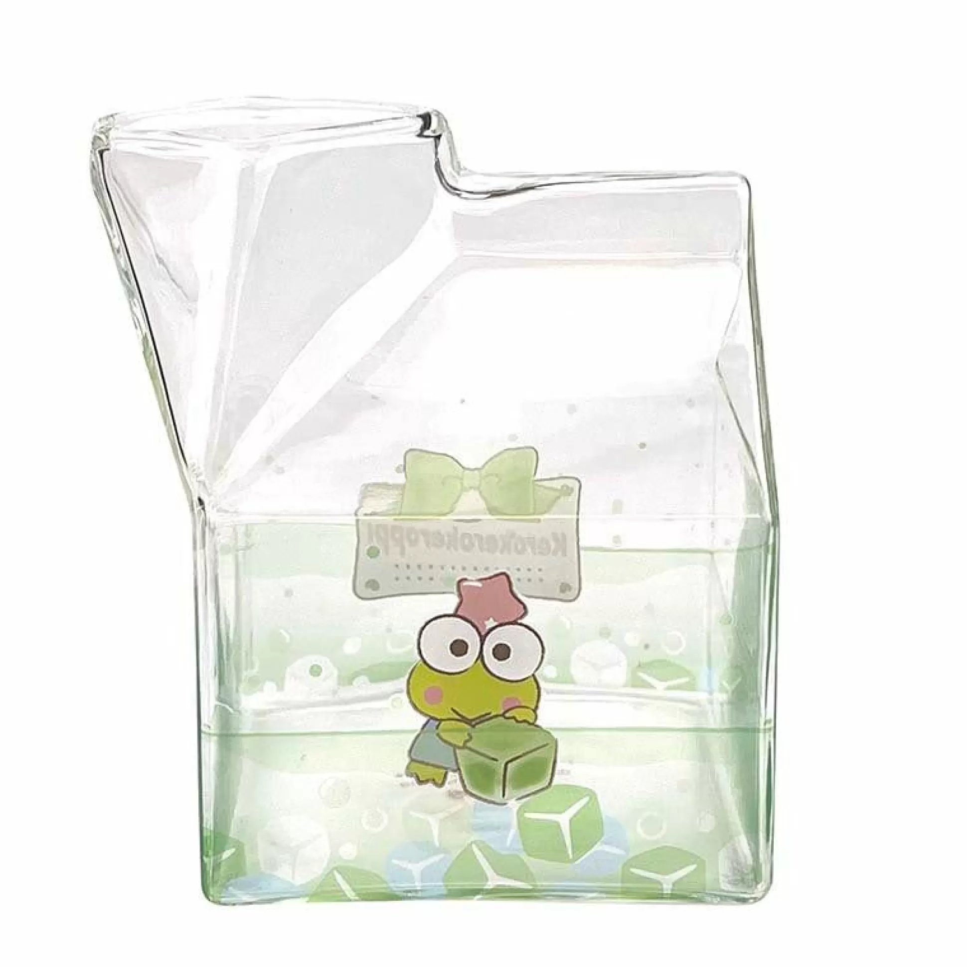 Keroppi Kawaii Glass Milk Carton Cup^Global Original Store