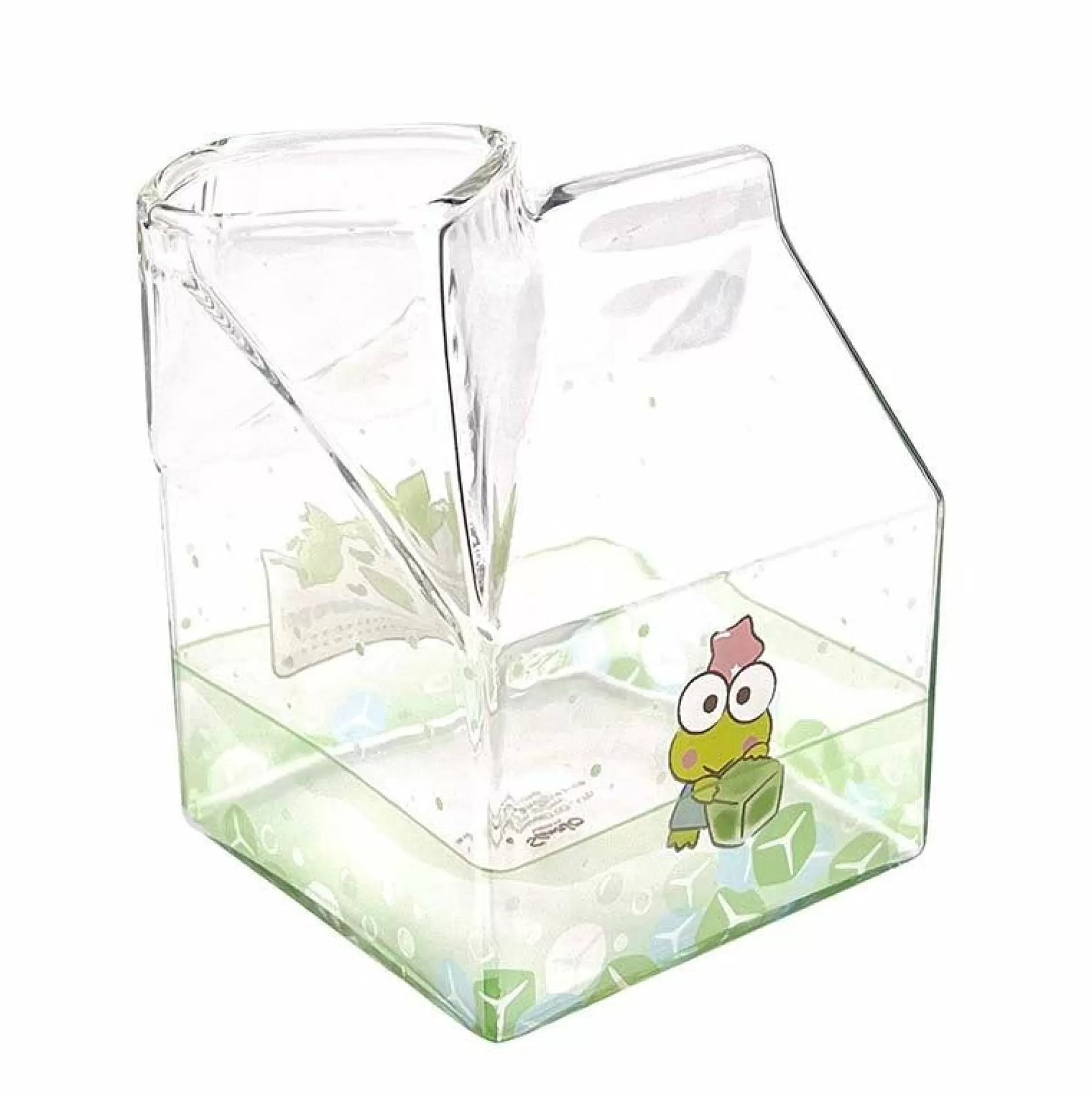 Keroppi Kawaii Glass Milk Carton Cup^Global Original Store