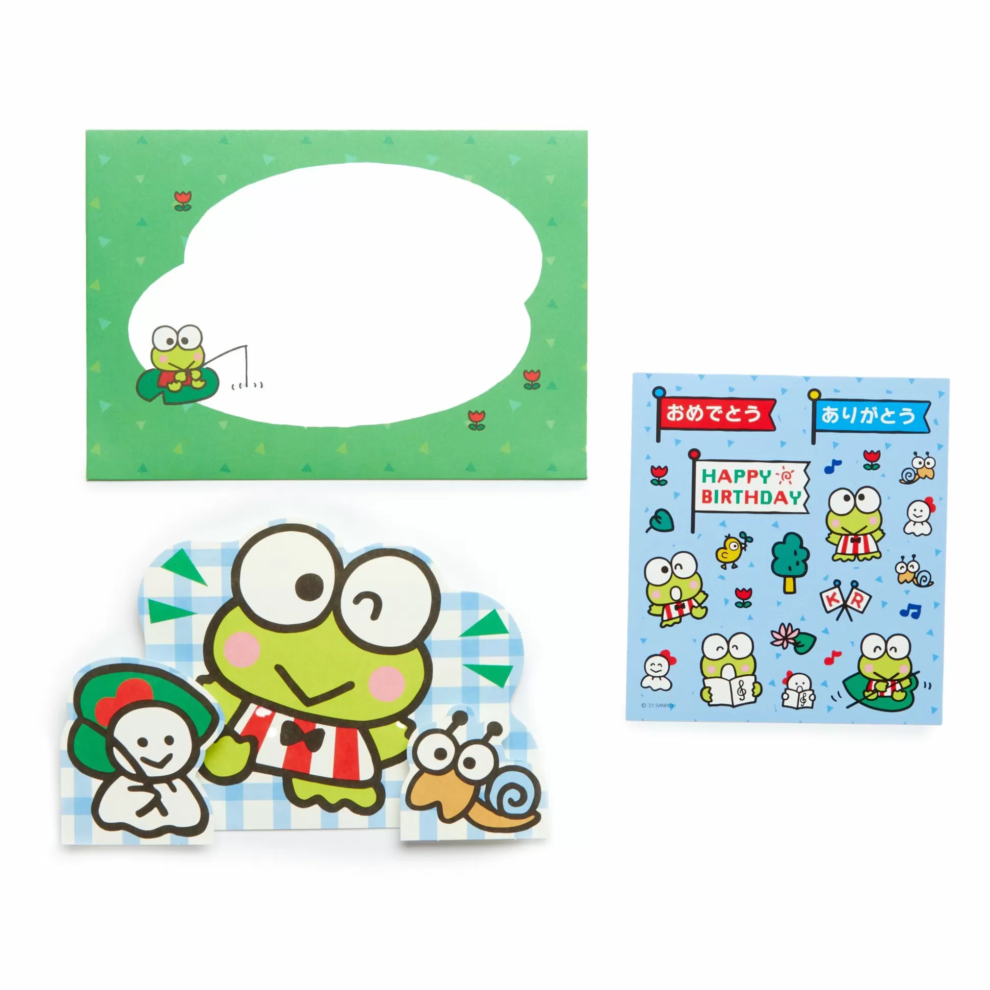 Keroppi Stickers And Greeting Card^Japan Original Best