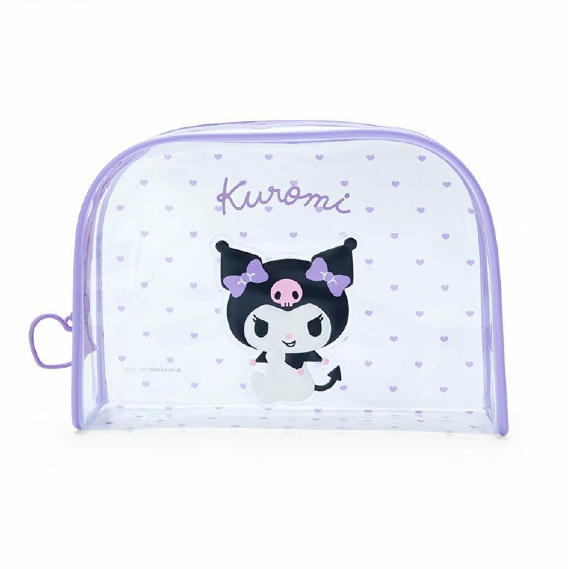 Kuromi Clear Hearts Zipper Pouch^Japan Original New