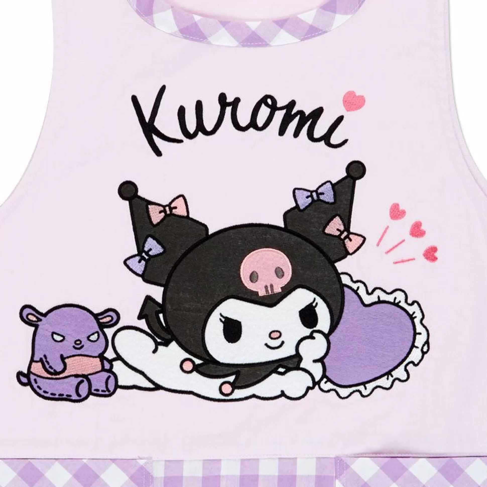 Kuromi Gingham Pinafore Apron^Japan Original Outlet