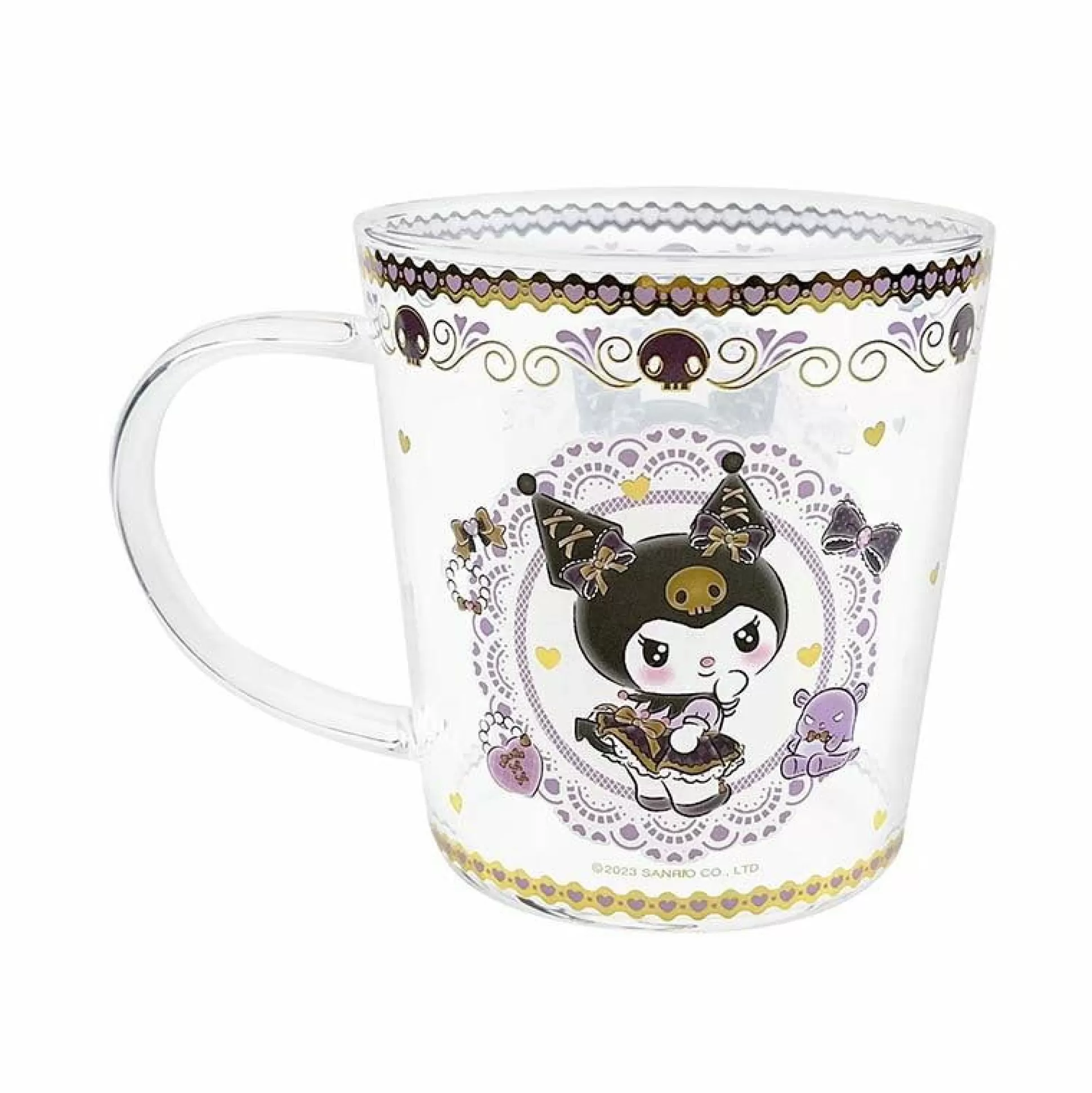 Kuromi Glass Cup And Saucer Set (Fancy Ribbons Series)^Global Original Store